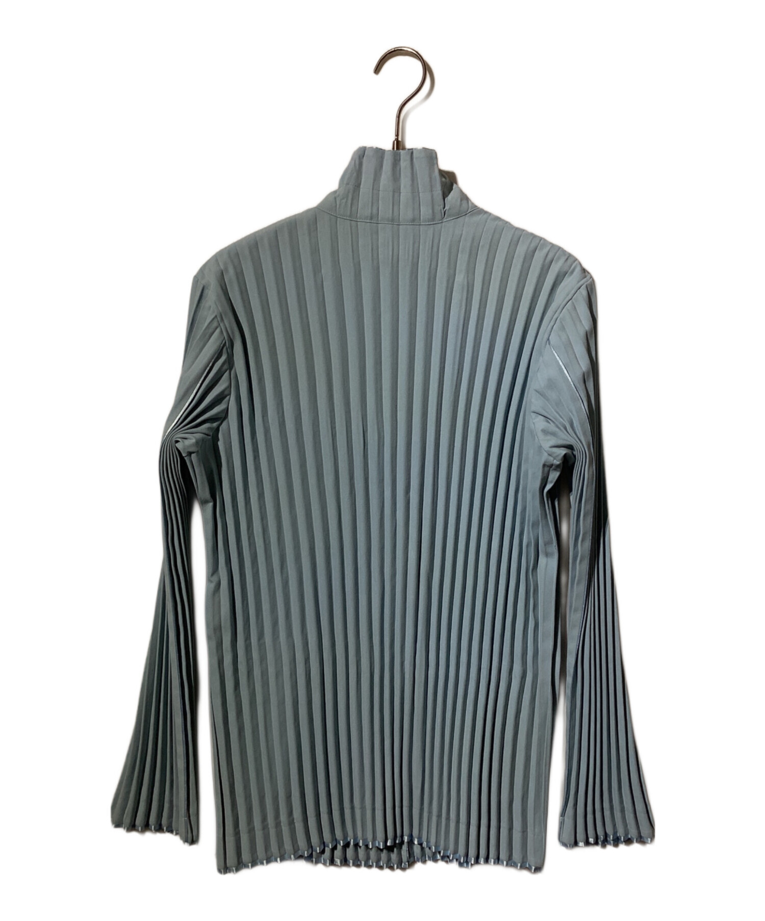 美品　イッセイミヤケ　プリーツ　ショートコート　ジャケット　シルバー　グレー　2 中古・古着通販】ISSEY MIYAKE (イッセイミヤケ) プリーツジャケット