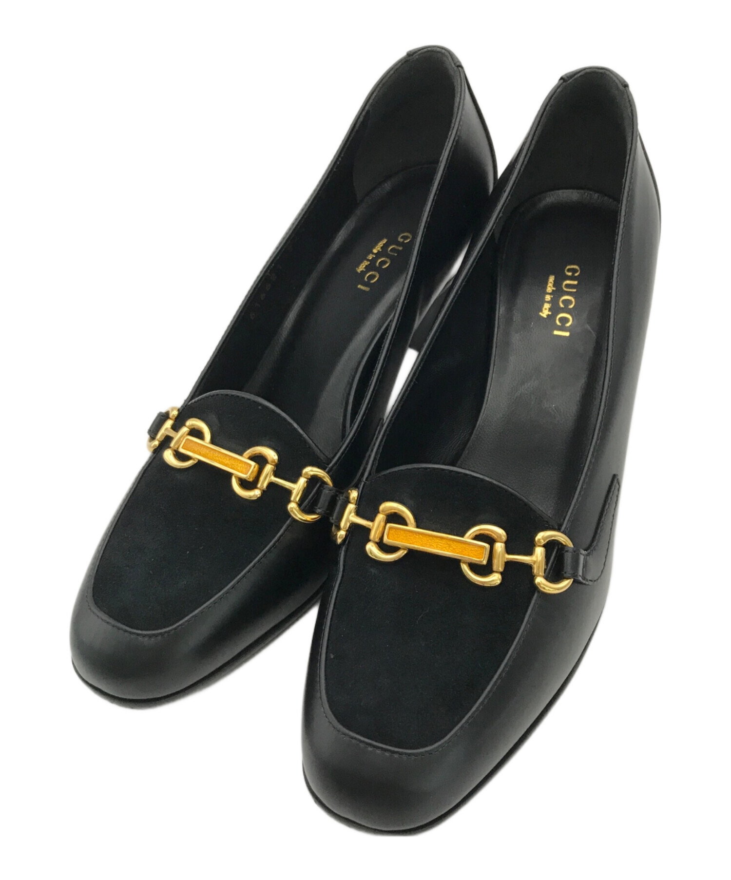 グッチ　パンプス　スエード ビジュー　2.5センチヒール　未使用品 中古・古着通販】GUCCI (グッチ) ホースビット スエード レザー