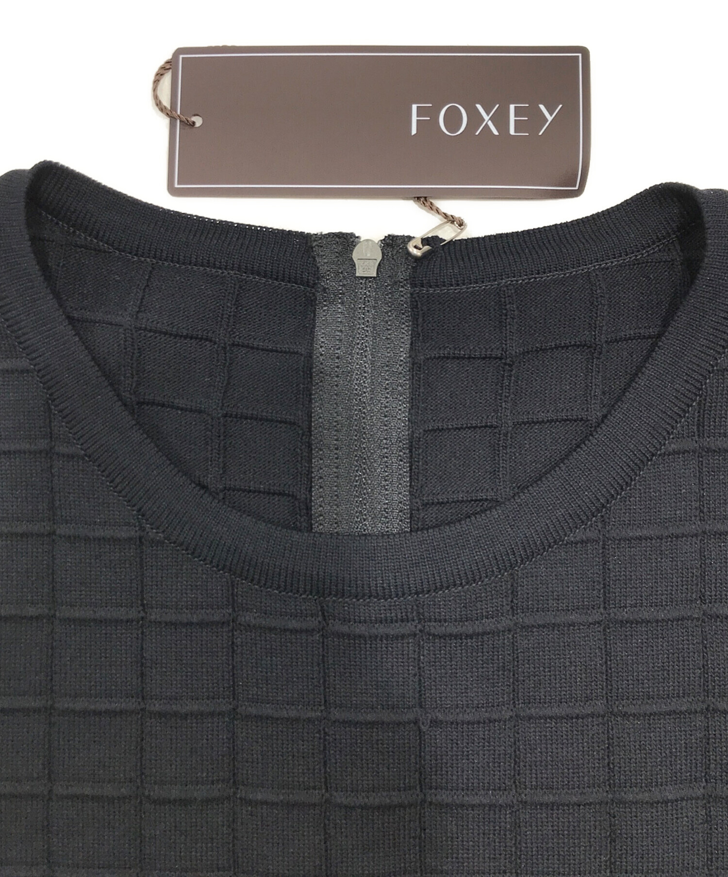 中古・古着通販】FOXEY (フォクシー) MODERN GRID ブラック サイズ:38