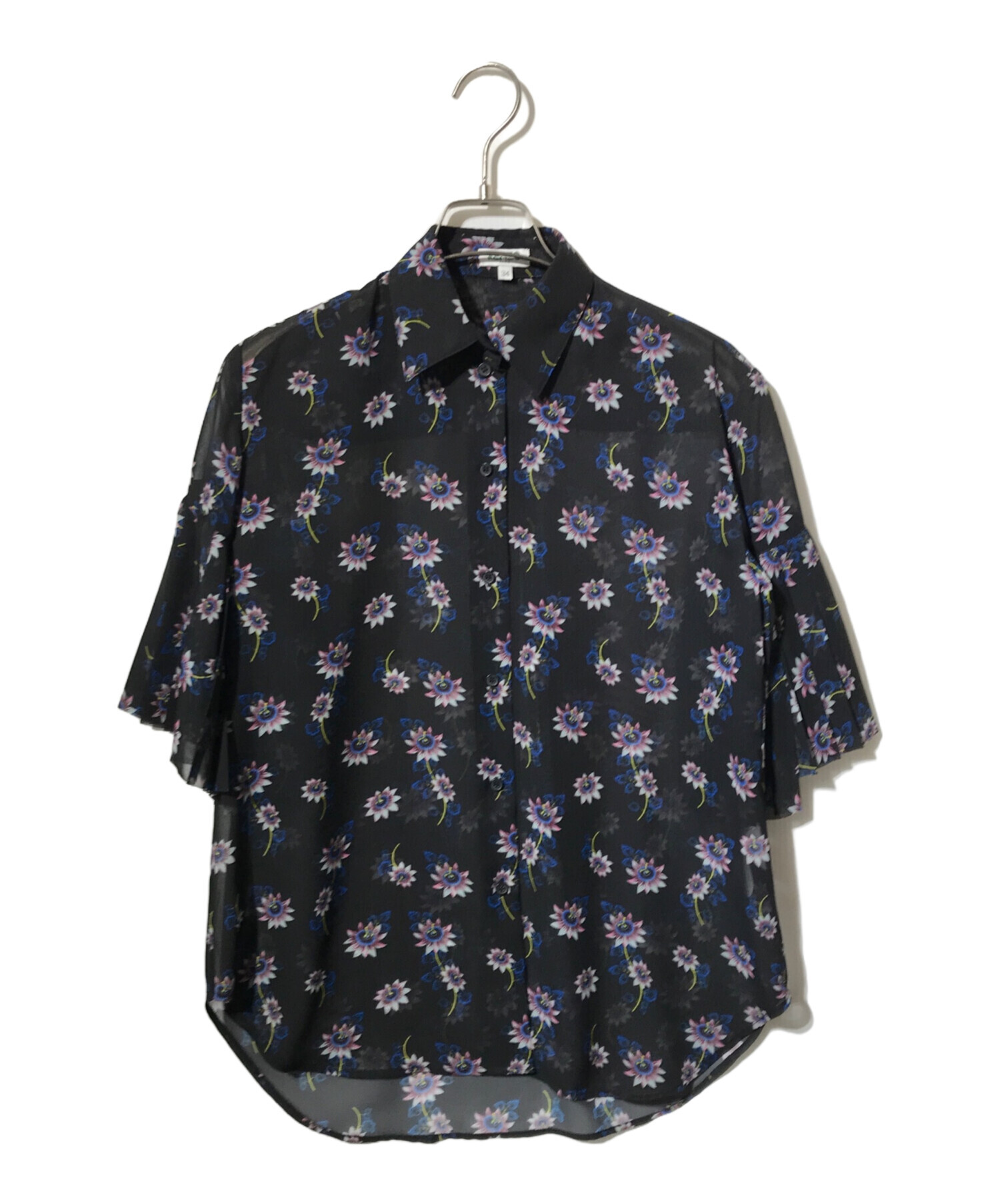 中古・古着通販】KENZO (ケンゾー) 花柄フレアスリーブシアーシャツ 