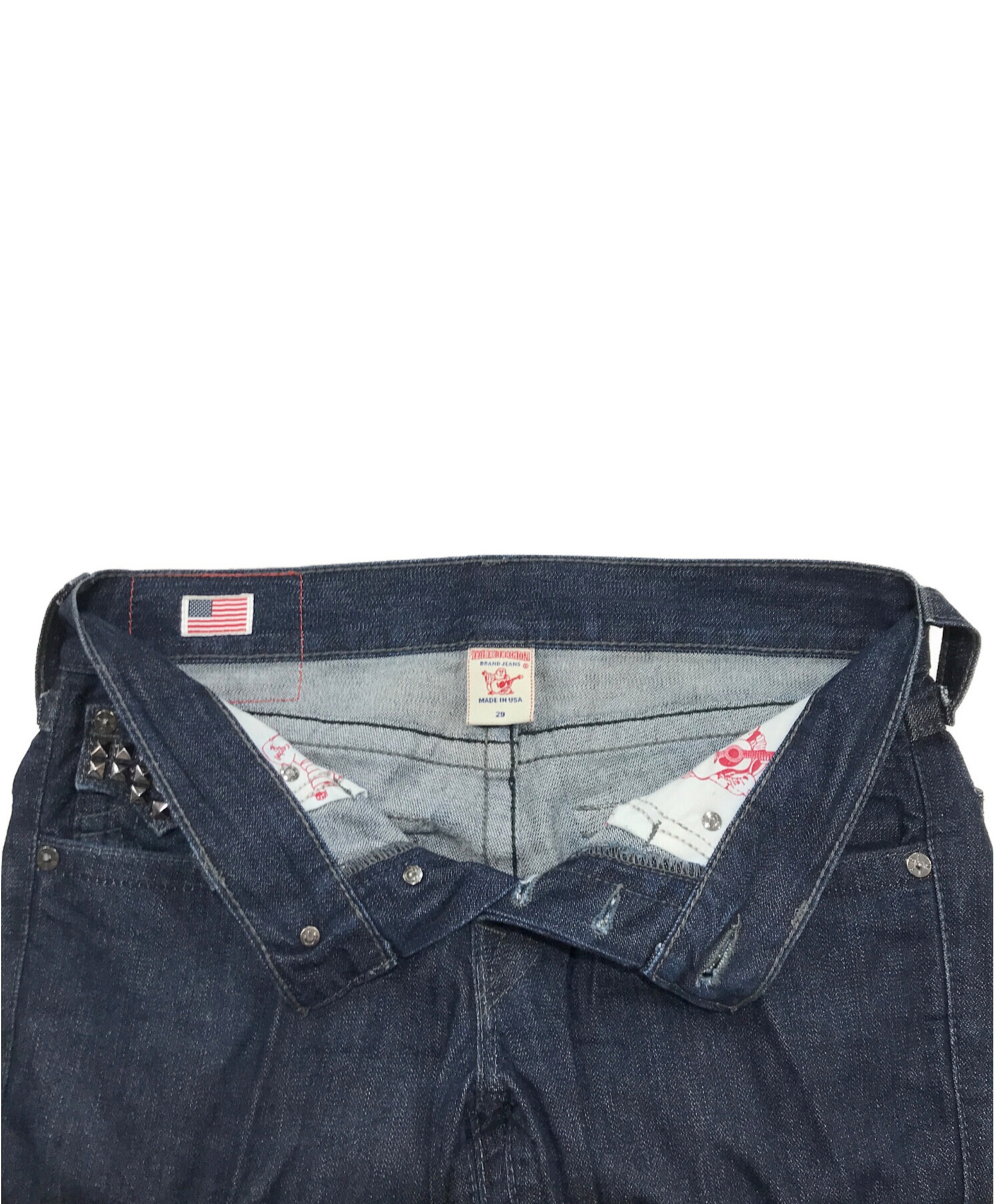 TRUE RELIGION デニム 24インチ スタッズ付き 中古・古着通販】TRUE RELIGION (トゥルー レリジョン) JACK スタッズ