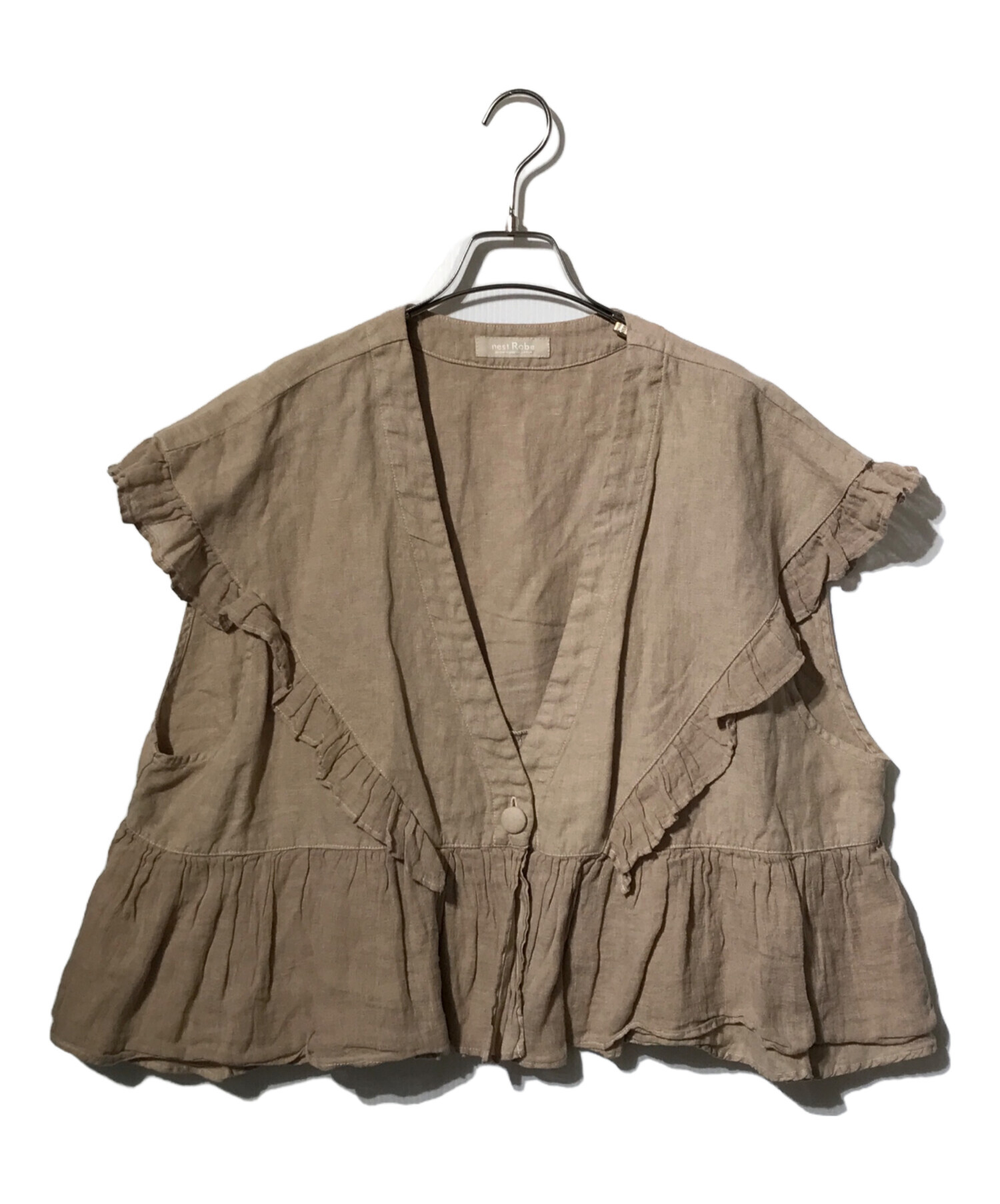 中古・古着通販】nest Robe (ネストローブ) 25リネンフリルベスト