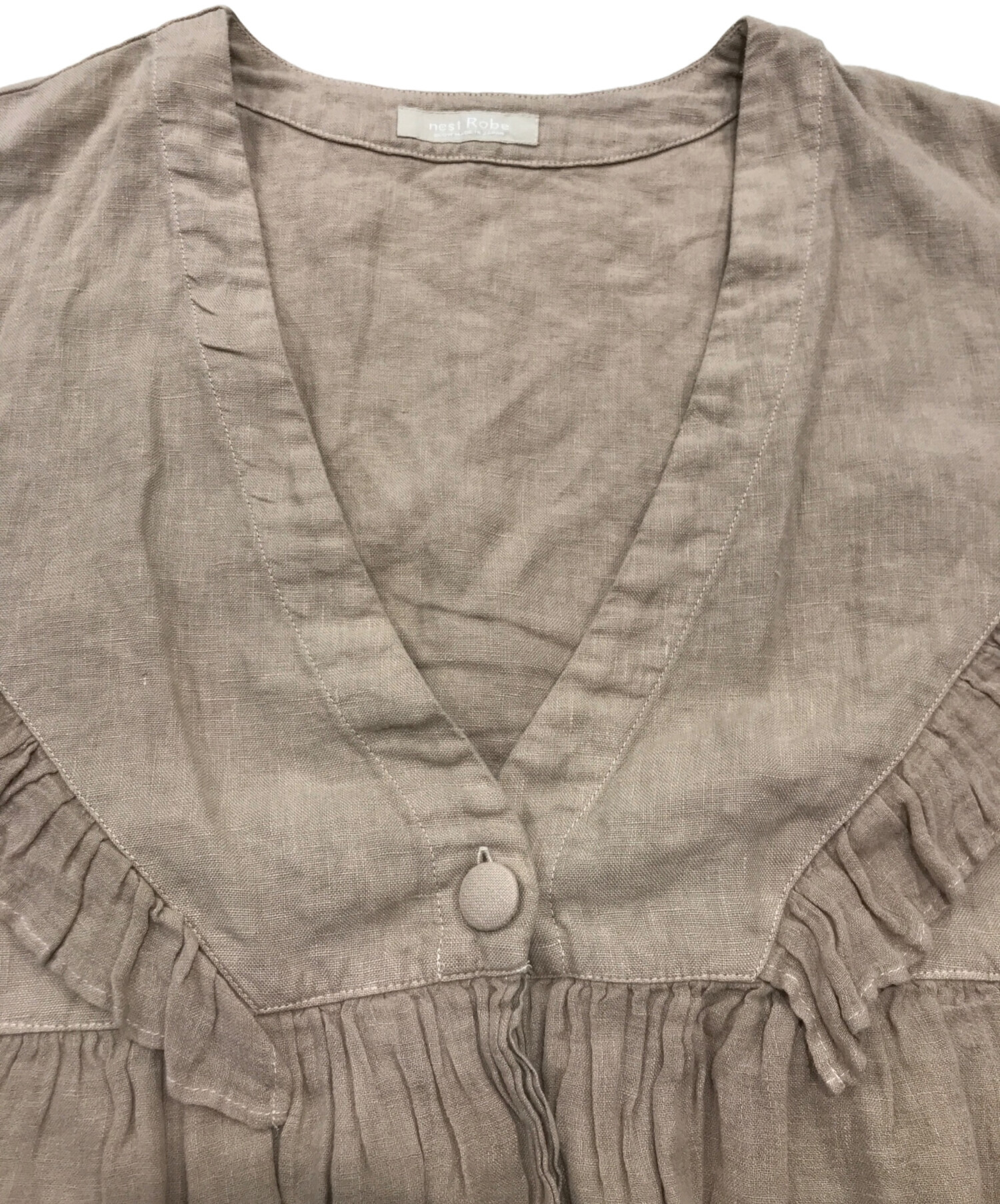 中古・古着通販】nest Robe (ネストローブ) 25リネンフリルベスト