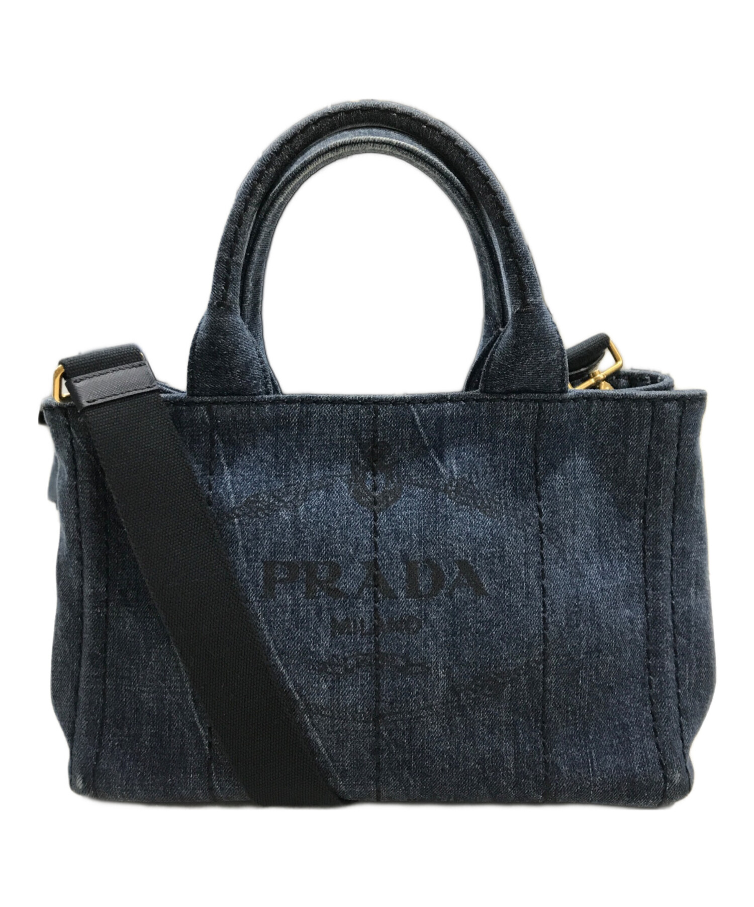 PRADA カナパ　古着　バッグ 中古・古着通販】PRADA (プラダ) カナパ2WAYトートバック インディゴ