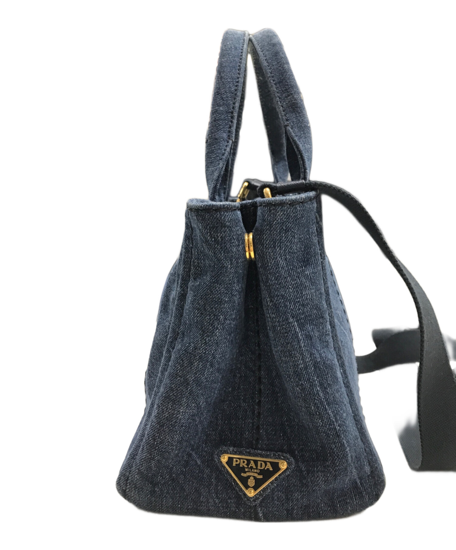 中古・古着通販】PRADA (プラダ) カナパ2WAYトートバック インディゴ
