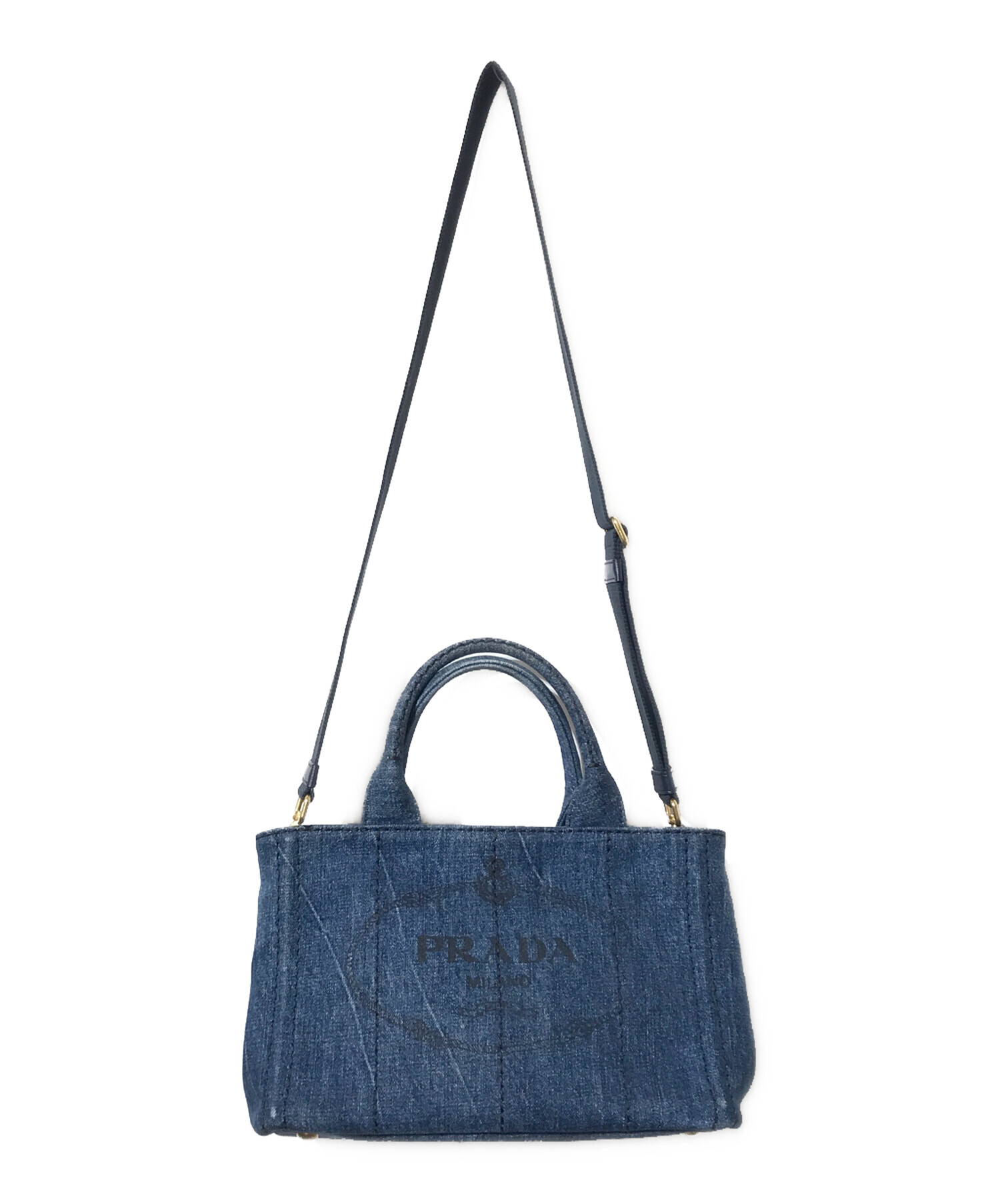 中古・古着通販】PRADA (プラダ) カナパ2WAYトートバック インディゴ