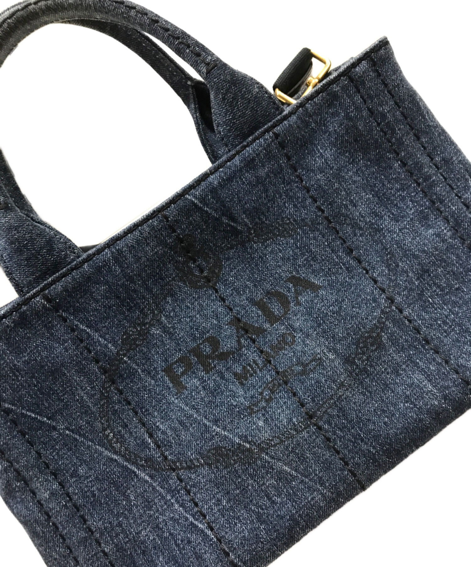 中古・古着通販】PRADA (プラダ) カナパ2WAYトートバック インディゴ