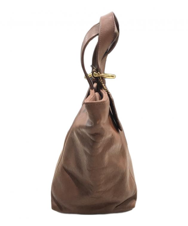 中古・古着通販】COACH (コーチ) レザーハンドバッグ ブラウン