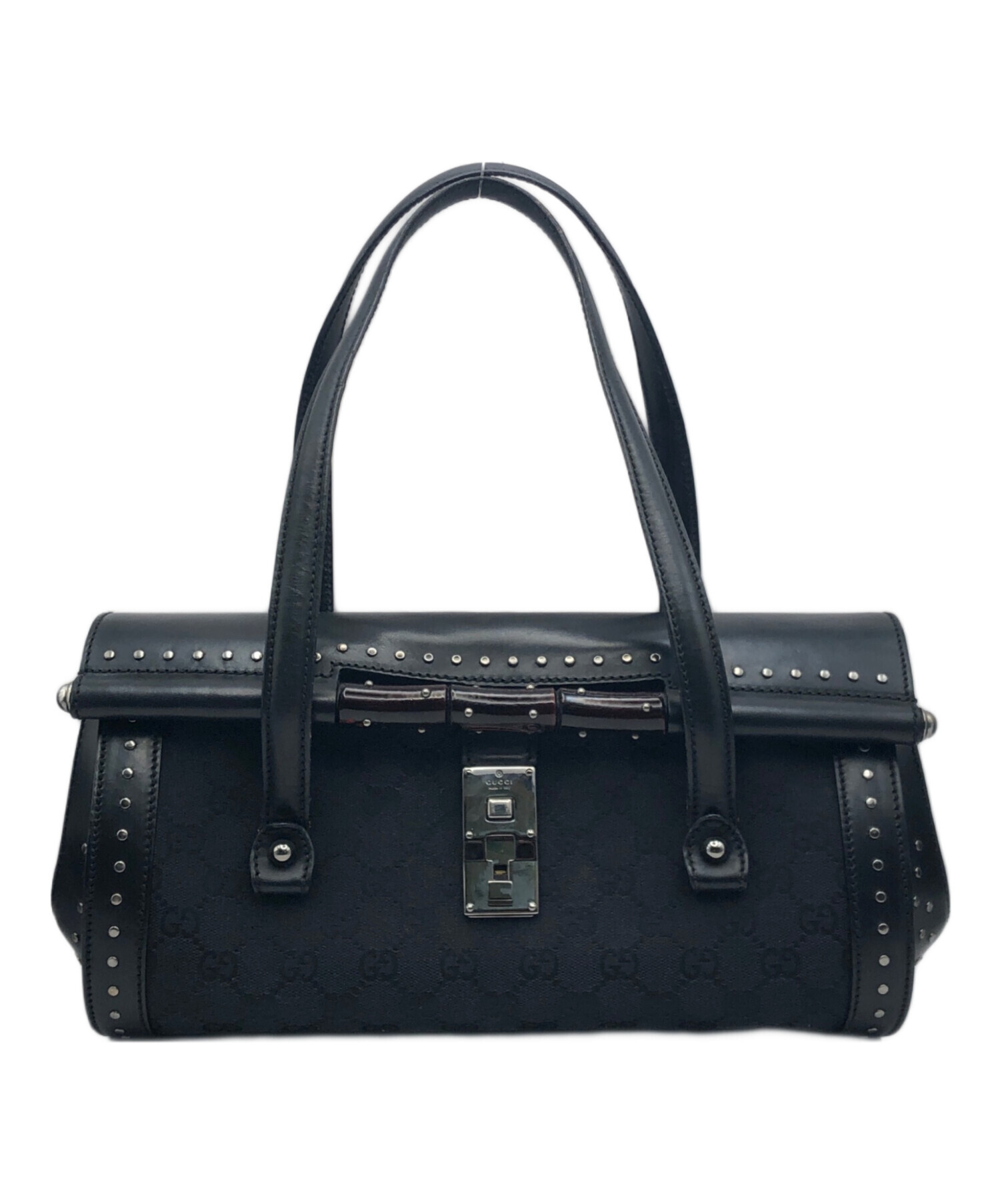 グッチ GUCCI バンブー ミニ ハンドバッグ ボストンバック 中古・古着通販】GUCCI (グッチ) バンブー ミニボストンバッグ