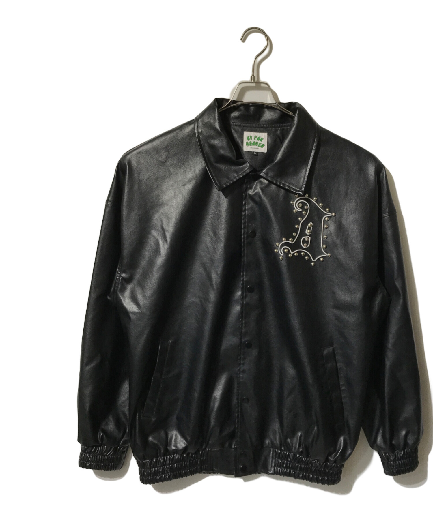 【XL】レザー ブラックジャケット AT FAR HEAVEN チュウカタベタイ 中古・古着通販】AT FAR HEAVEN (チュウカタベタイ) フェイクレザー