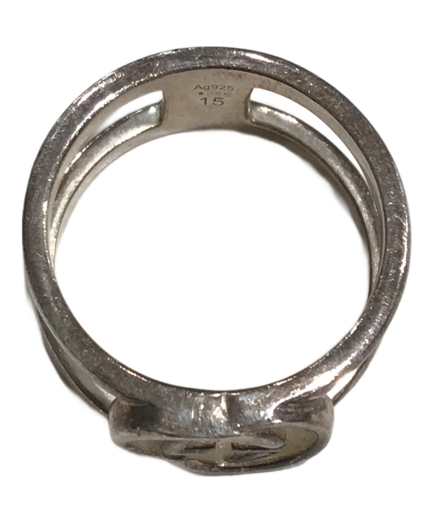 中古・古着通販】GUCCI (グッチ) インターロッキングGリング シルバー 