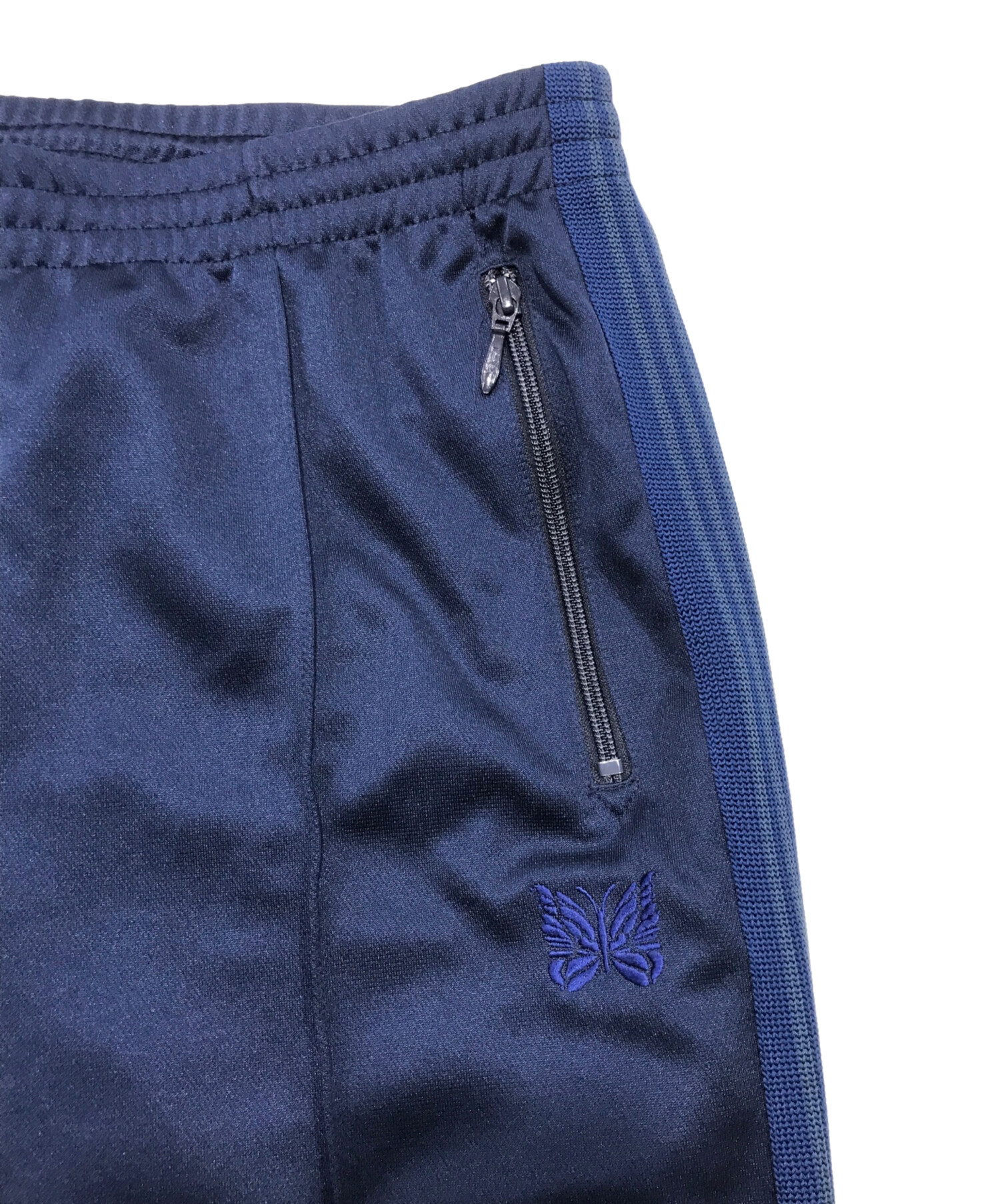 needles studious別注 トラックパンツ ストレート ネイビー 中古・古着通販】Needles (ニードルズ) STUDIOUS (ステュディオス