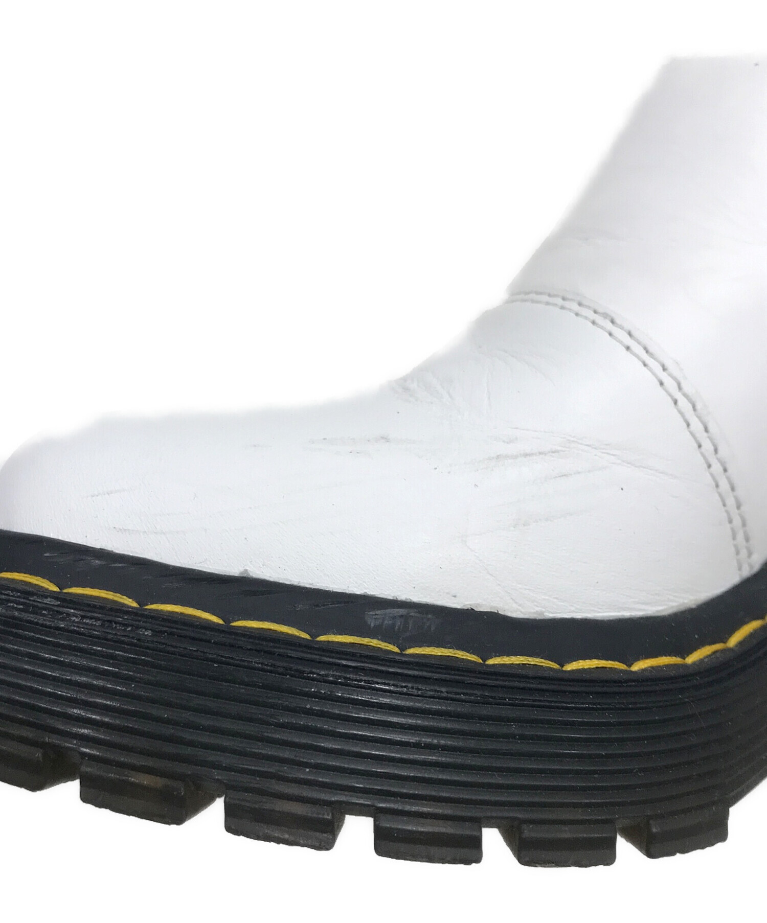 Dr. Martens チェルシーブーツ 厚底 ホワイト 中古・古着通販】Dr.Martens (ドクターマーチン) チェルシーブーツ
