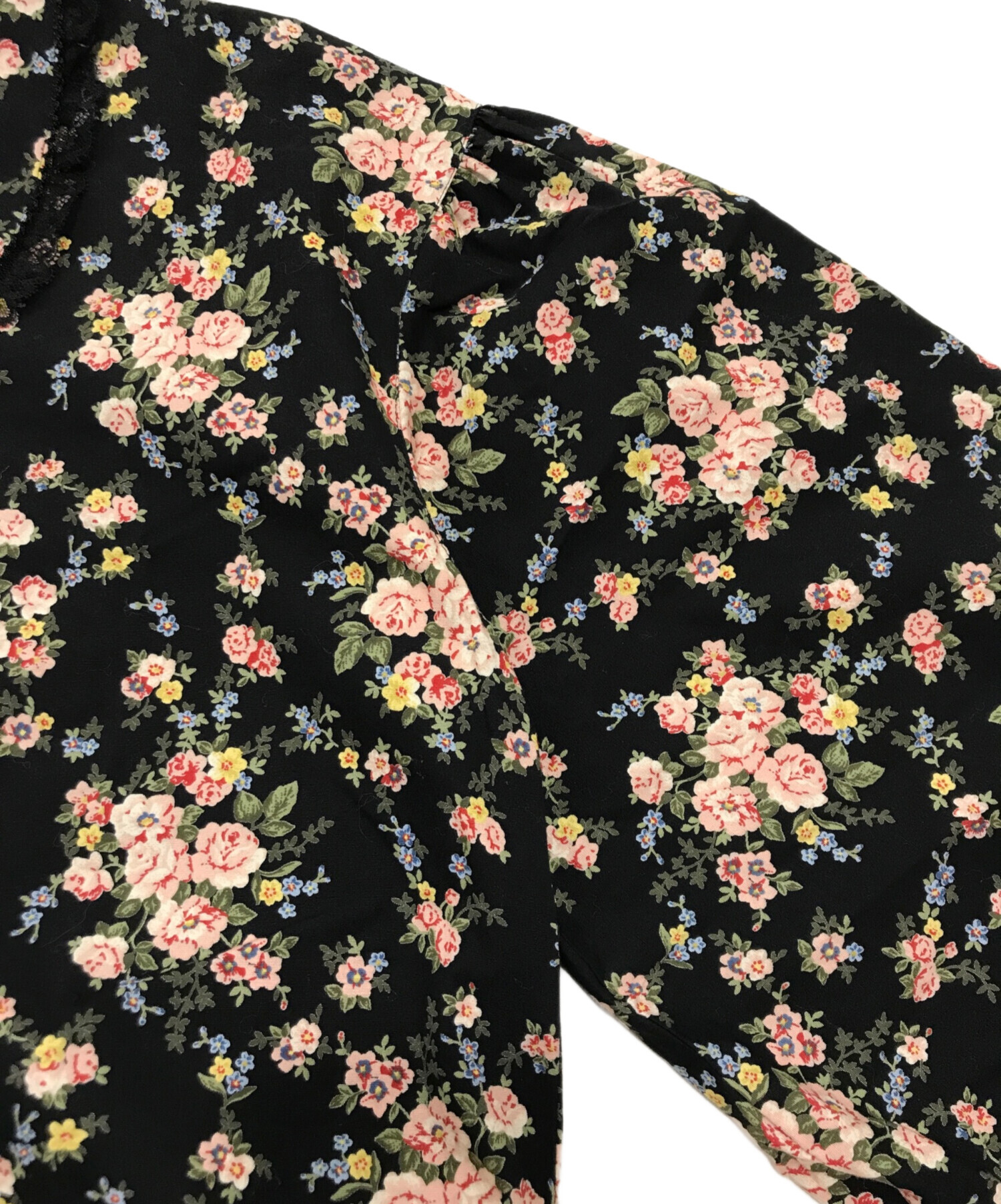中古・古着通販】PINK HOUSE (ピンクハウス) 花柄ワンピース ブラック