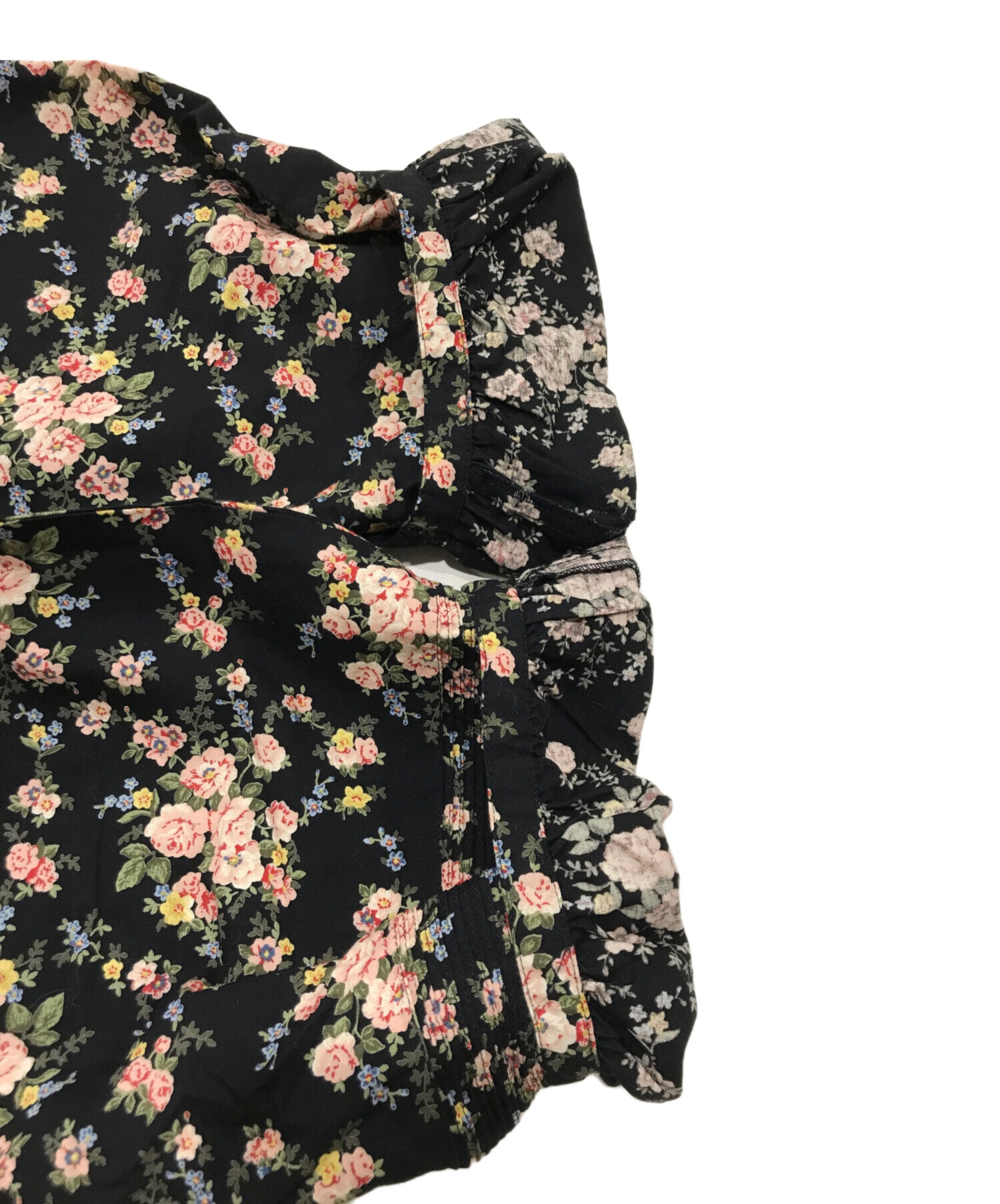 PINK HOUSE ピンクハウス 花柄 ロングワンピース 黒 レース タグ付き 中古・古着通販】PINK HOUSE (ピンクハウス) 花柄ワンピース ブラック