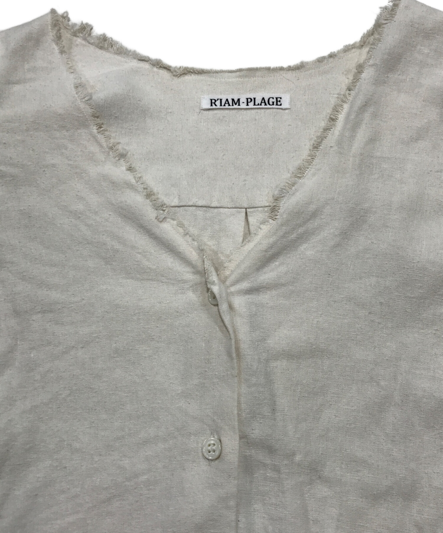 中古・古着通販】R'IAM (リアム) シルクMIX DAMEGE シャツ ベージュ