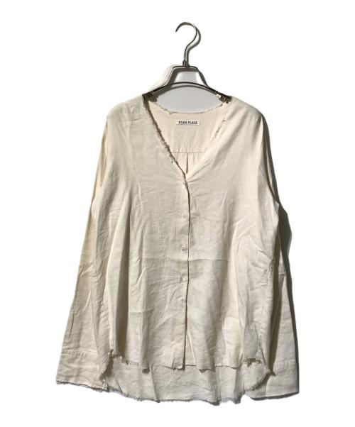 中古・古着通販】R'IAM (リアム) シルクMIX DAMEGE シャツ ベージュ