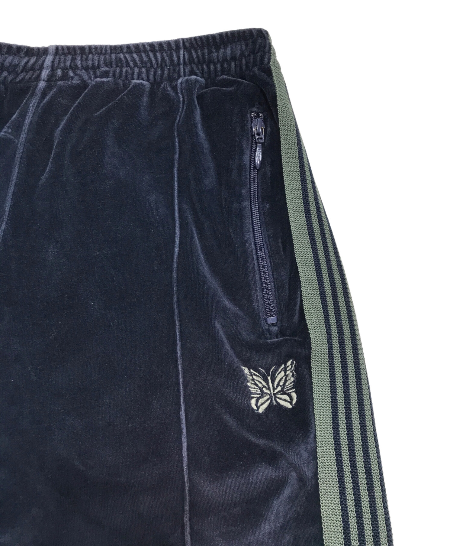 中古・古着通販】Needles (ニードルズ) ベロアトラックパンツ ネイビー