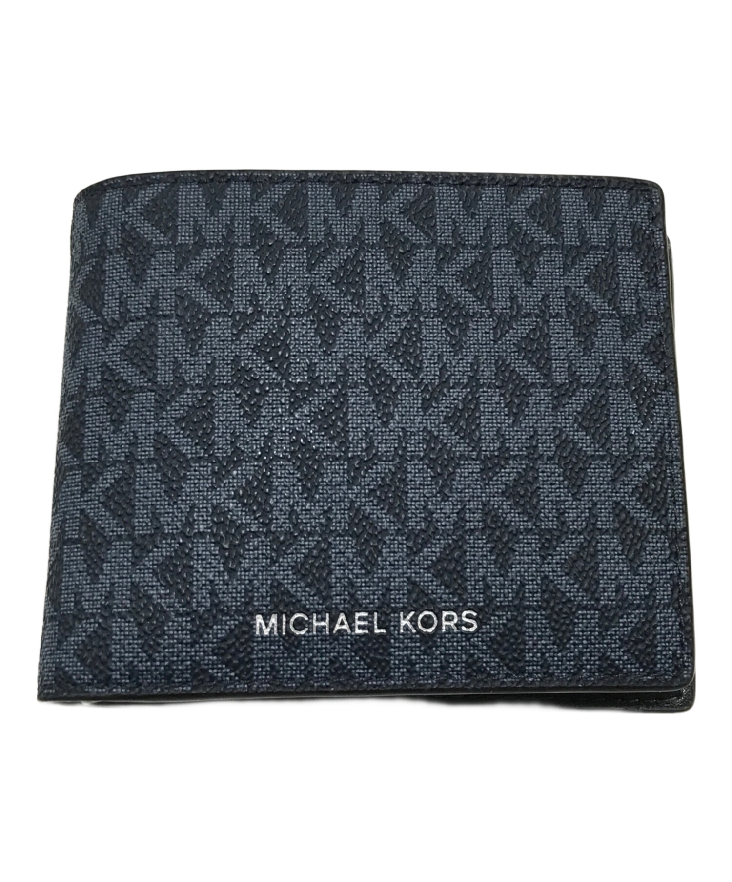 Michael Kors 二つ折り財布 ネイビー 中古・古着通販】MICHAEL KORS (マイケルコース) 2つ折り財布 ネイビー
