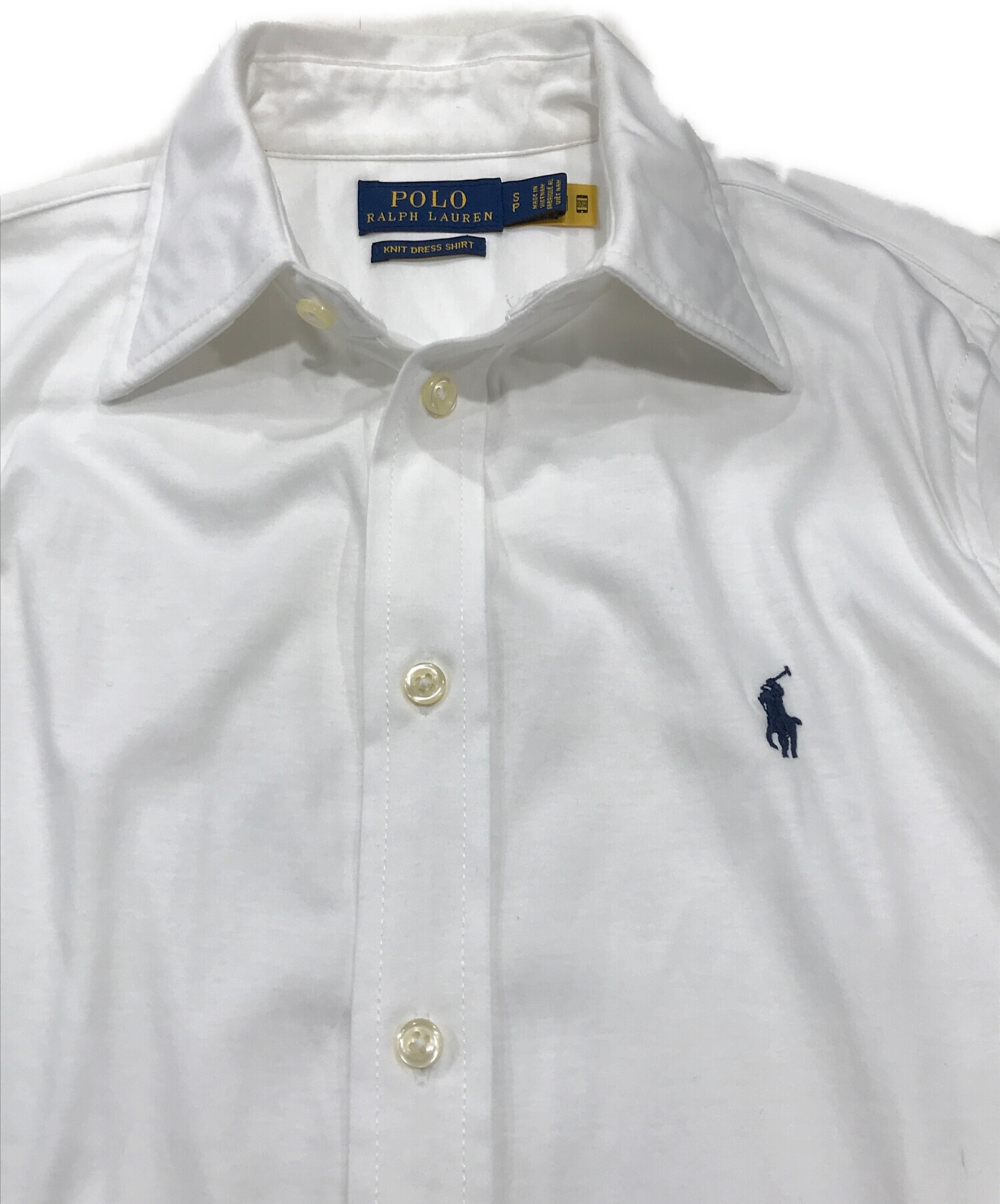 未使用タグ付 ラルフローレン リネンシャツ ホワイト メンズLG ポニー刺繍 中古・古着通販】POLO RALPH LAUREN (ポロ・ラルフローレン) ポニー
