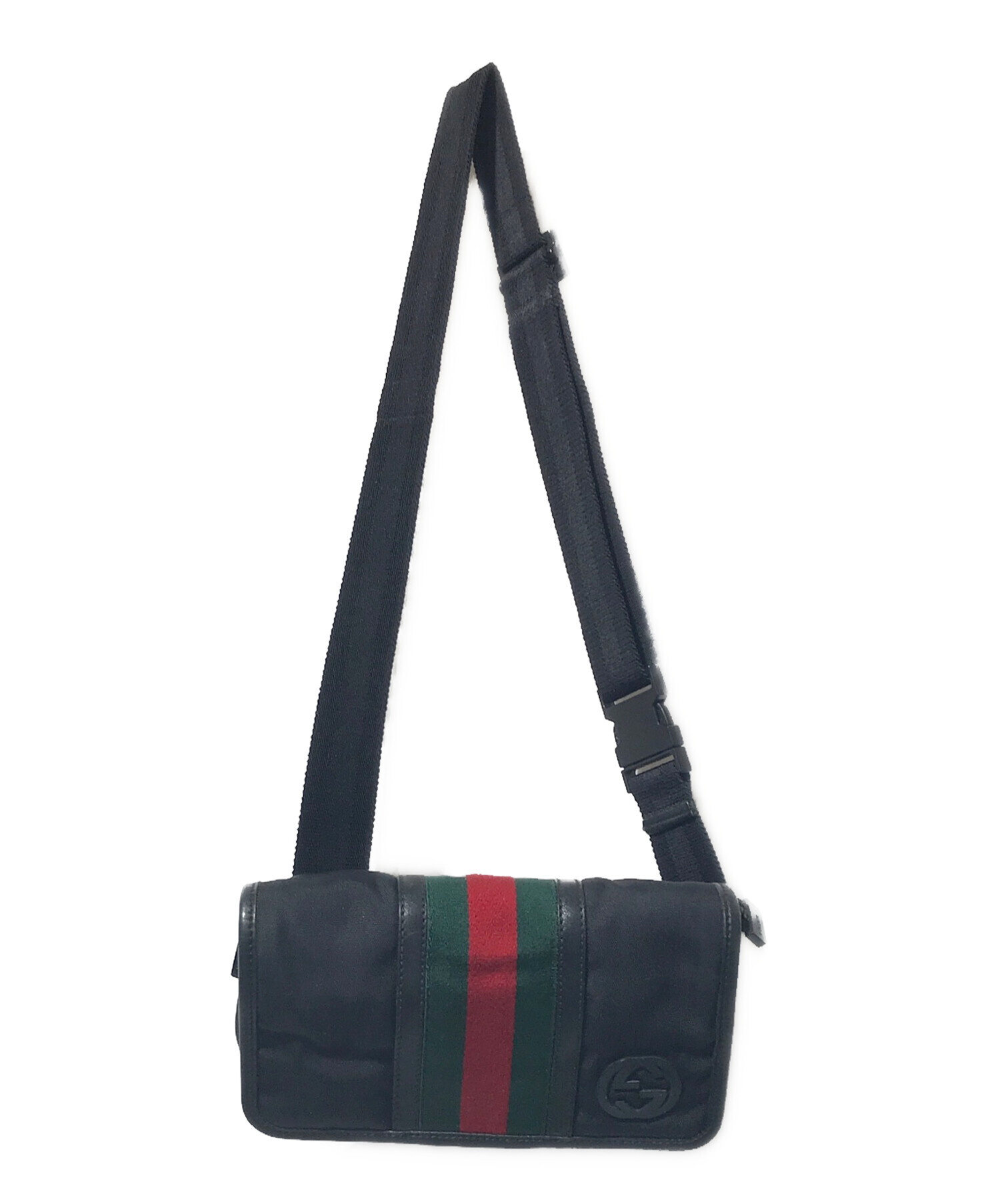 美品✨GUCCI グッチ GGキャンバス シェリーライン ウエストバッグ 中古・古着通販】GUCCI (グッチ) シェリーラインウエストバッグ