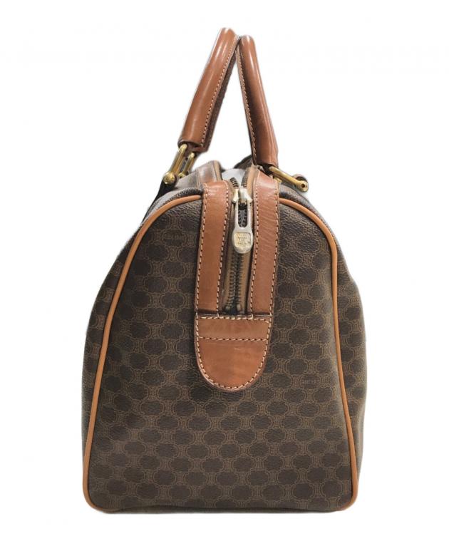 CELINE セリーヌ ボストンバッグ マカダム柄 ネームプレート/鍵付き k※ 中古・古着通販】CELINE (セリーヌ) マカダム柄 ボストン バッグ