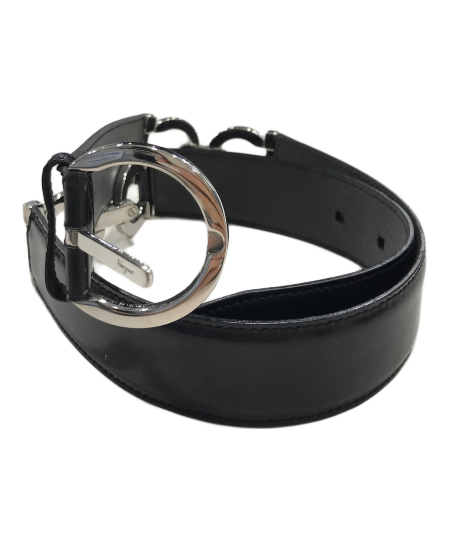 ベルト レディース ブランド 黒 サルヴァトーレ フェラガモ ダブル ガンチーニ 中古・古着通販】Salvatore Ferragamo (サルヴァトーレ フェラガモ