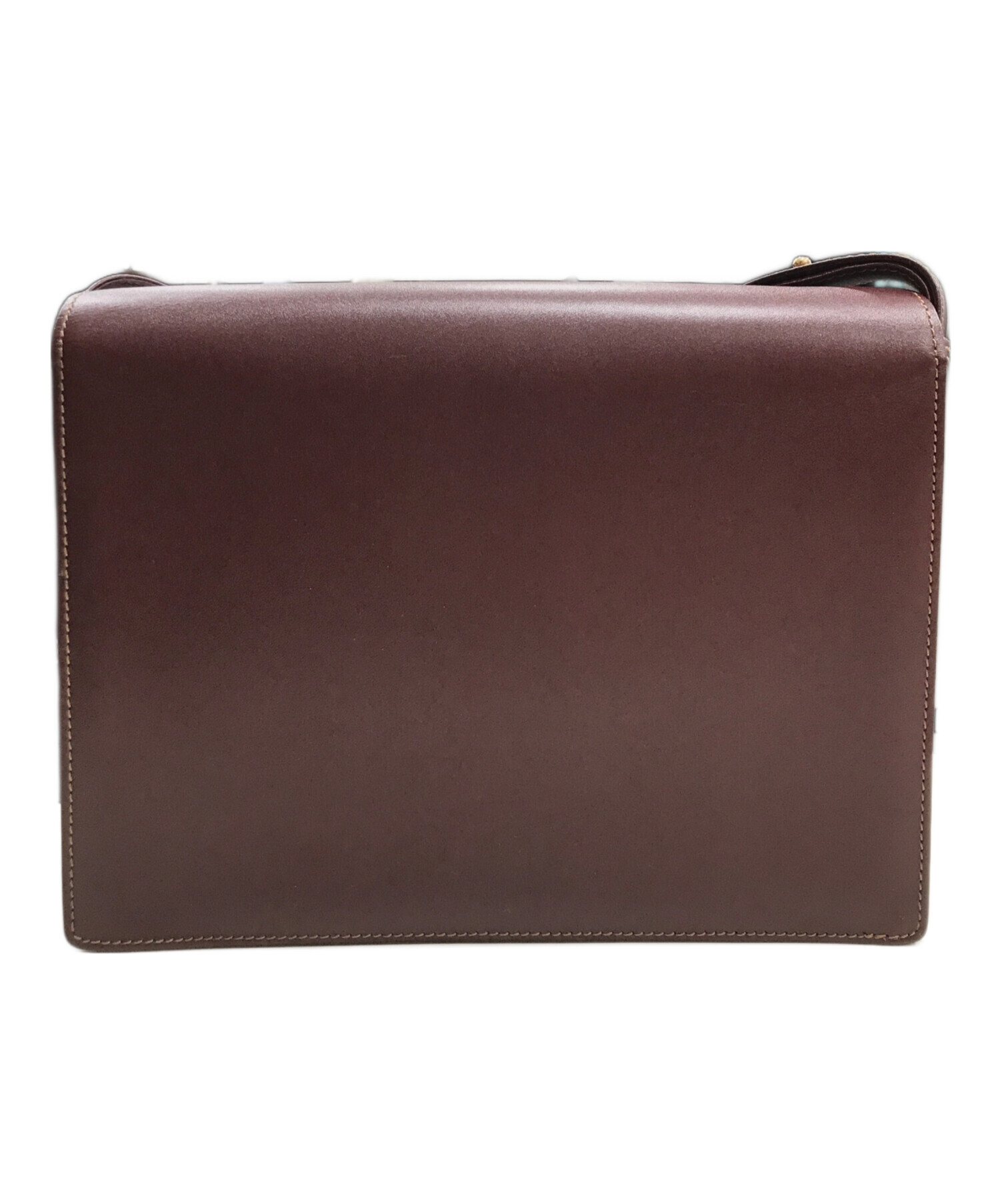 中古・古着通販】Cartier (カルティエ) ショルダーバッグ ボルドー