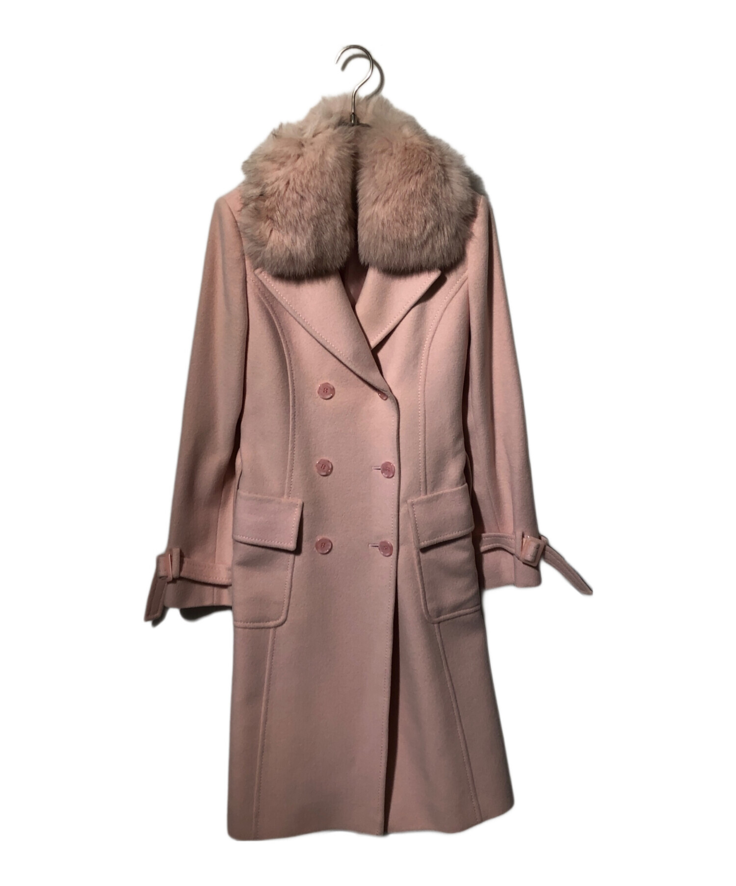 中古・古着通販】Harrods (ハロッズ) カシミヤブレンドコート ピンク