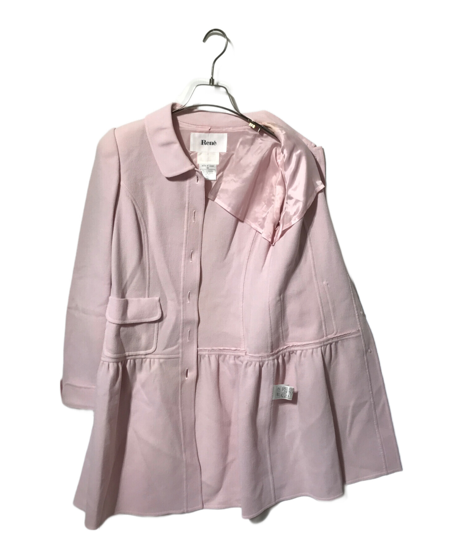 中古・古着通販】Rene (ルネ) ウールコート ピンク サイズ:36