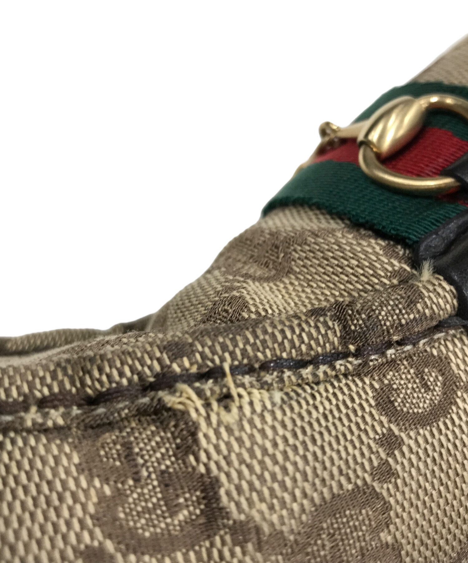 中古・古着通販】GUCCI (グッチ) GGキャンバスビットローファー