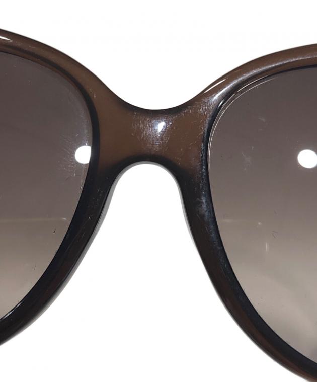 GUCCI グッチ サングラス シェリーライン GGロゴ ブラウン系 中古・古着通販】GUCCI (グッチ) GGシェリーラインサングラス ブラウン