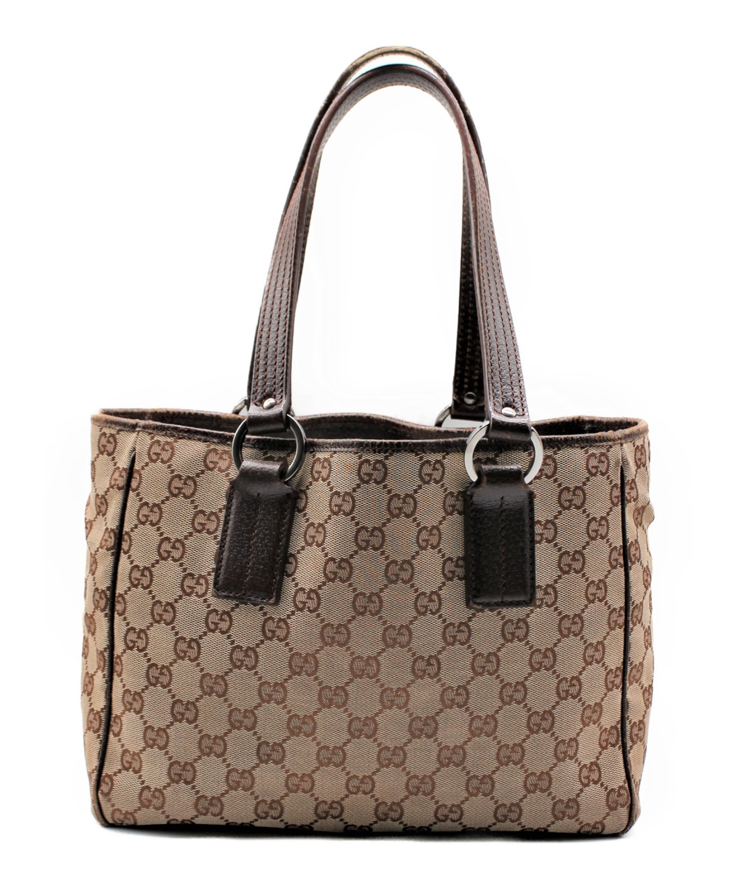 中古・古着通販】GUCCI (グッチ) GG柄ハンドバッグ ブラウン サイズ 