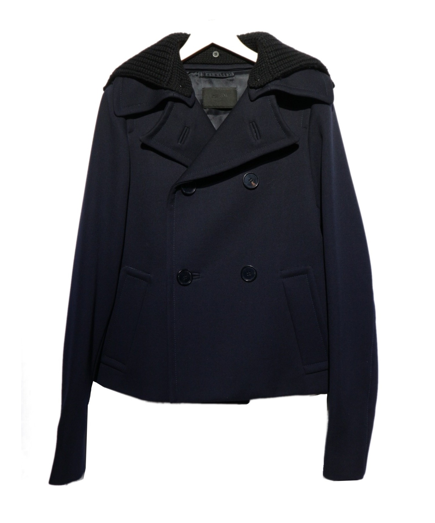 中古・古着通販】PRADA (プラダ) Pコート ネイビー サイズ:44 2010FW 