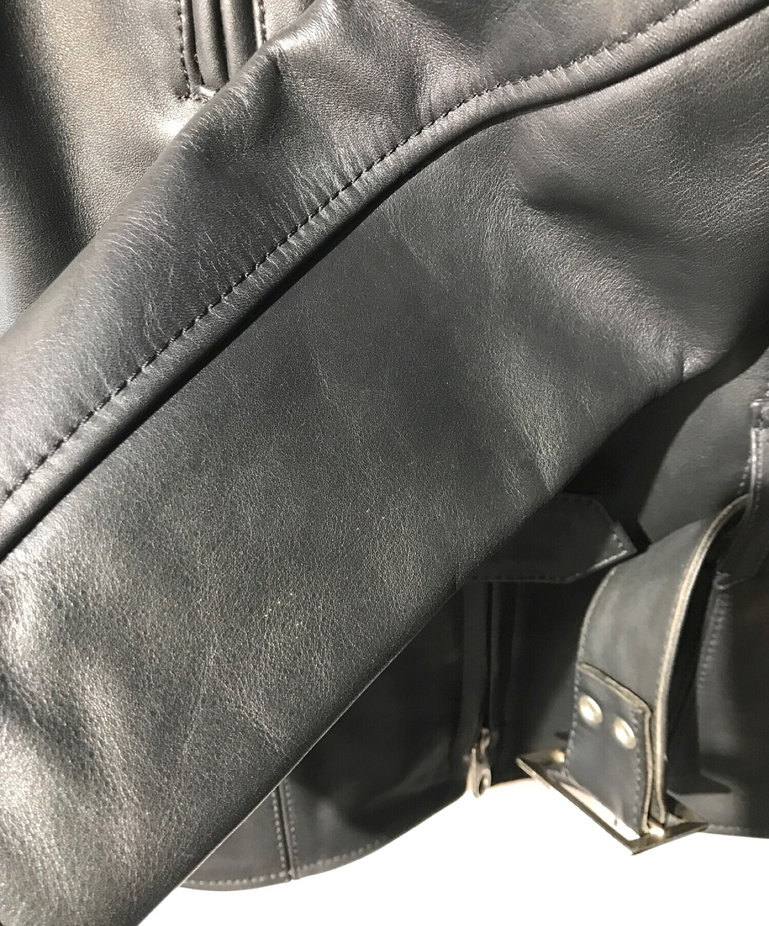 中古・古着通販】KADOYA (カドヤ) ベルテッドシングルライダース