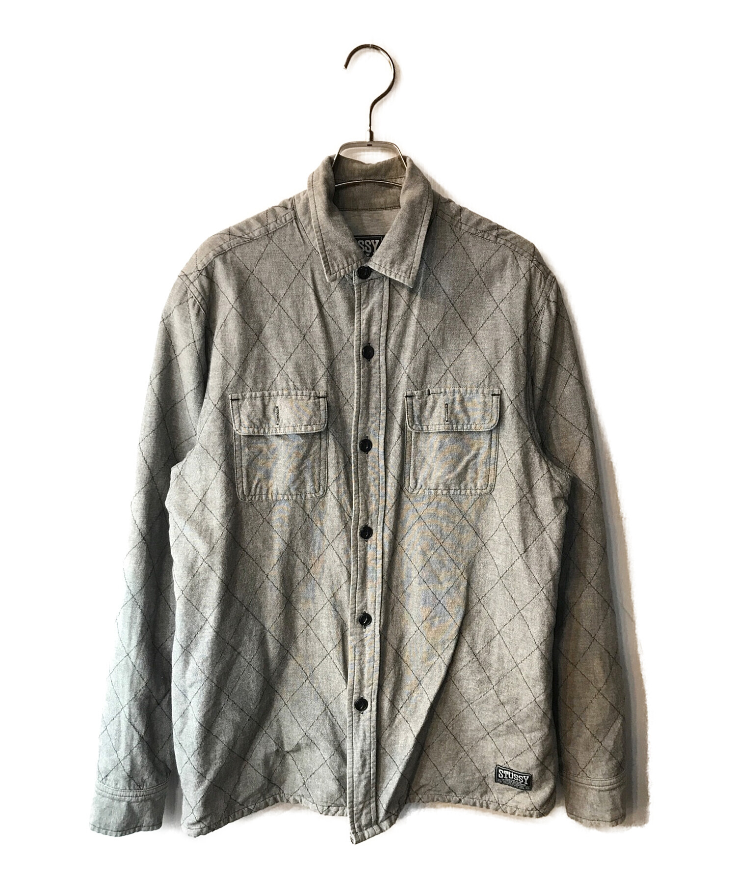 中古・古着通販】stussy (ステューシー) キルティングシャツジャケット 