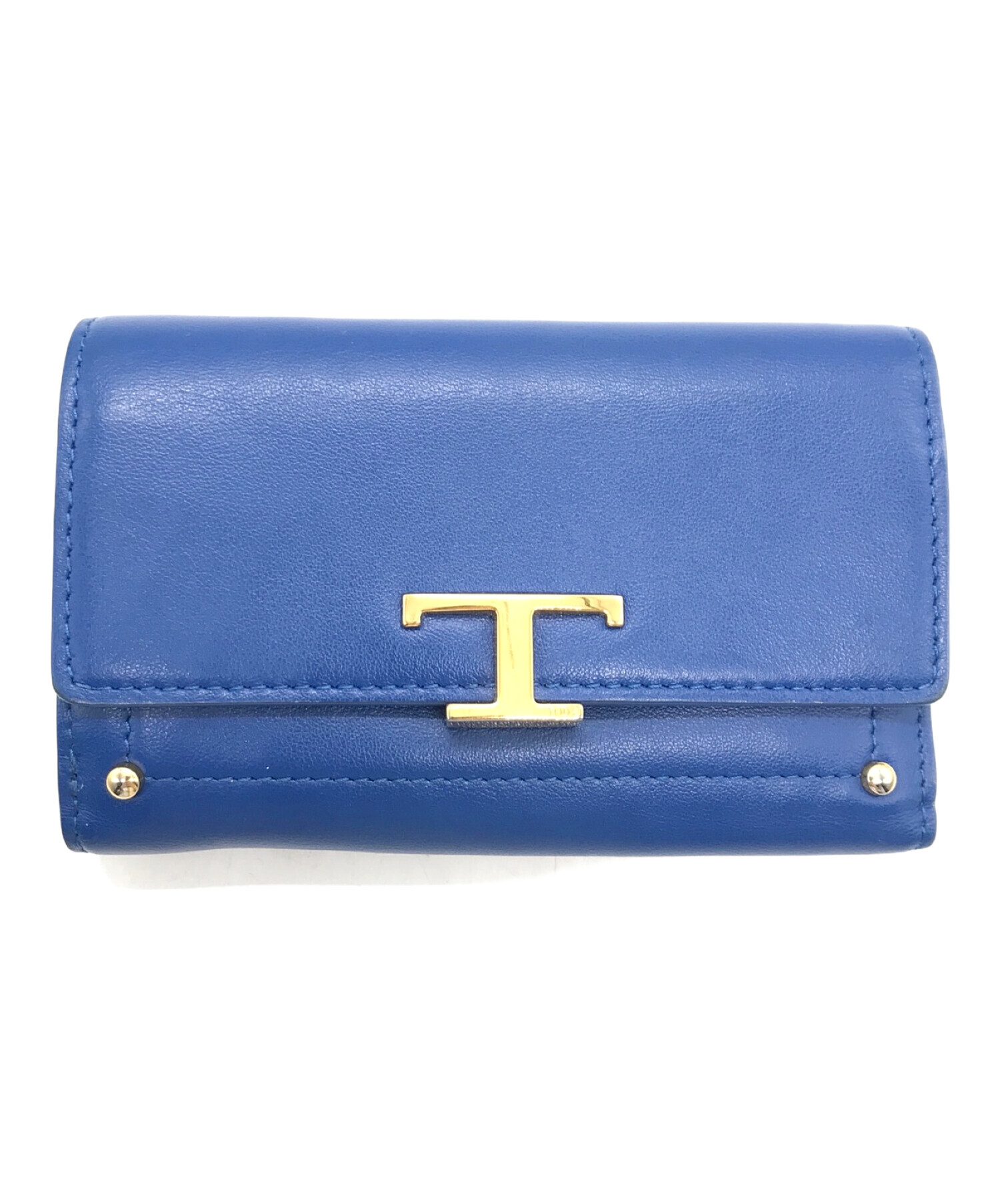 美品 TOD'S トッズ Tタイムレス レザー ブレスレット ブルー TOD'S/トッズ_Men通販 | T タイムレス レザー ブレスレット【送料無料