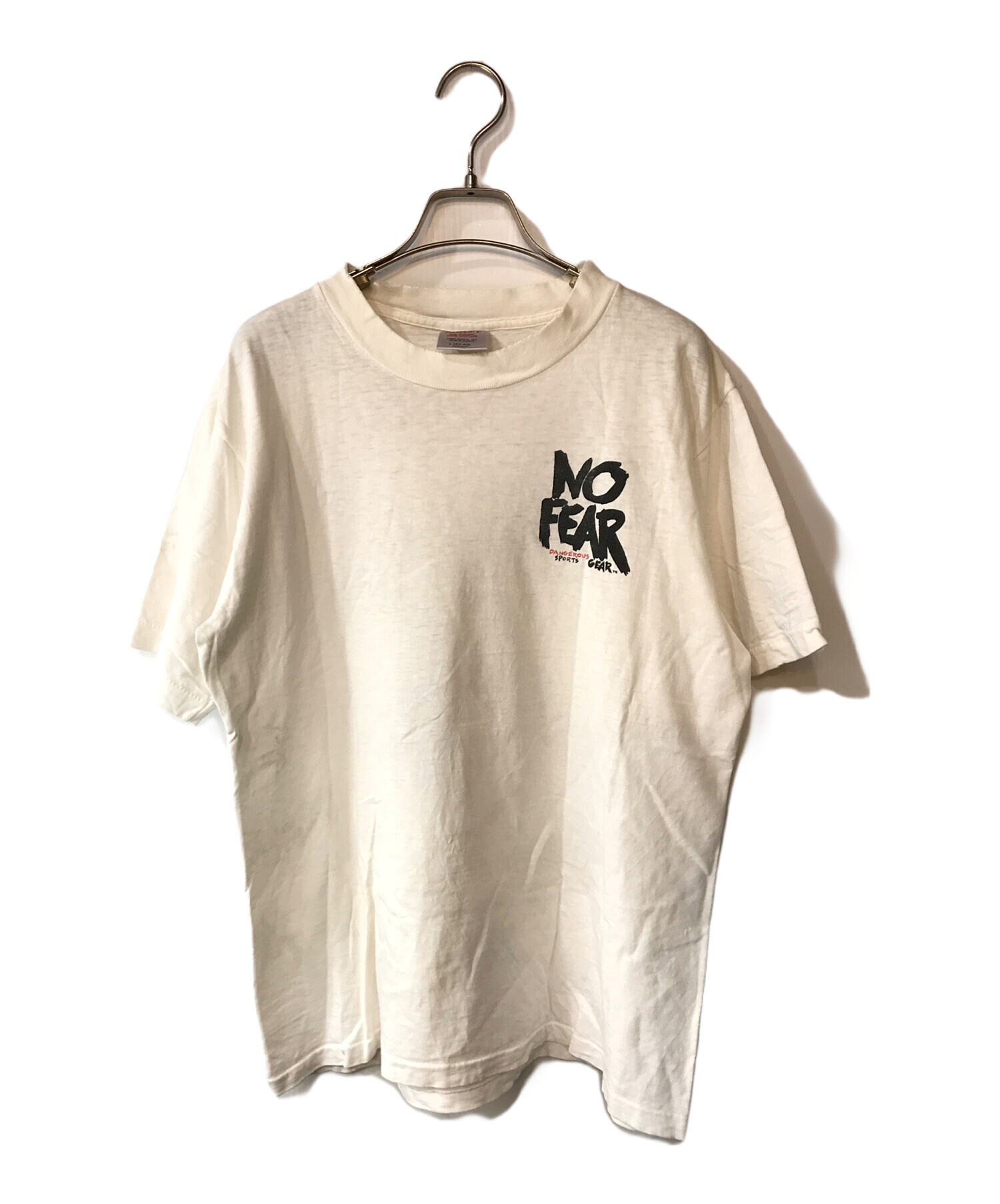 中古・古着通販】No Fear (ノーフィア) RACER PRINT TEE ホワイト