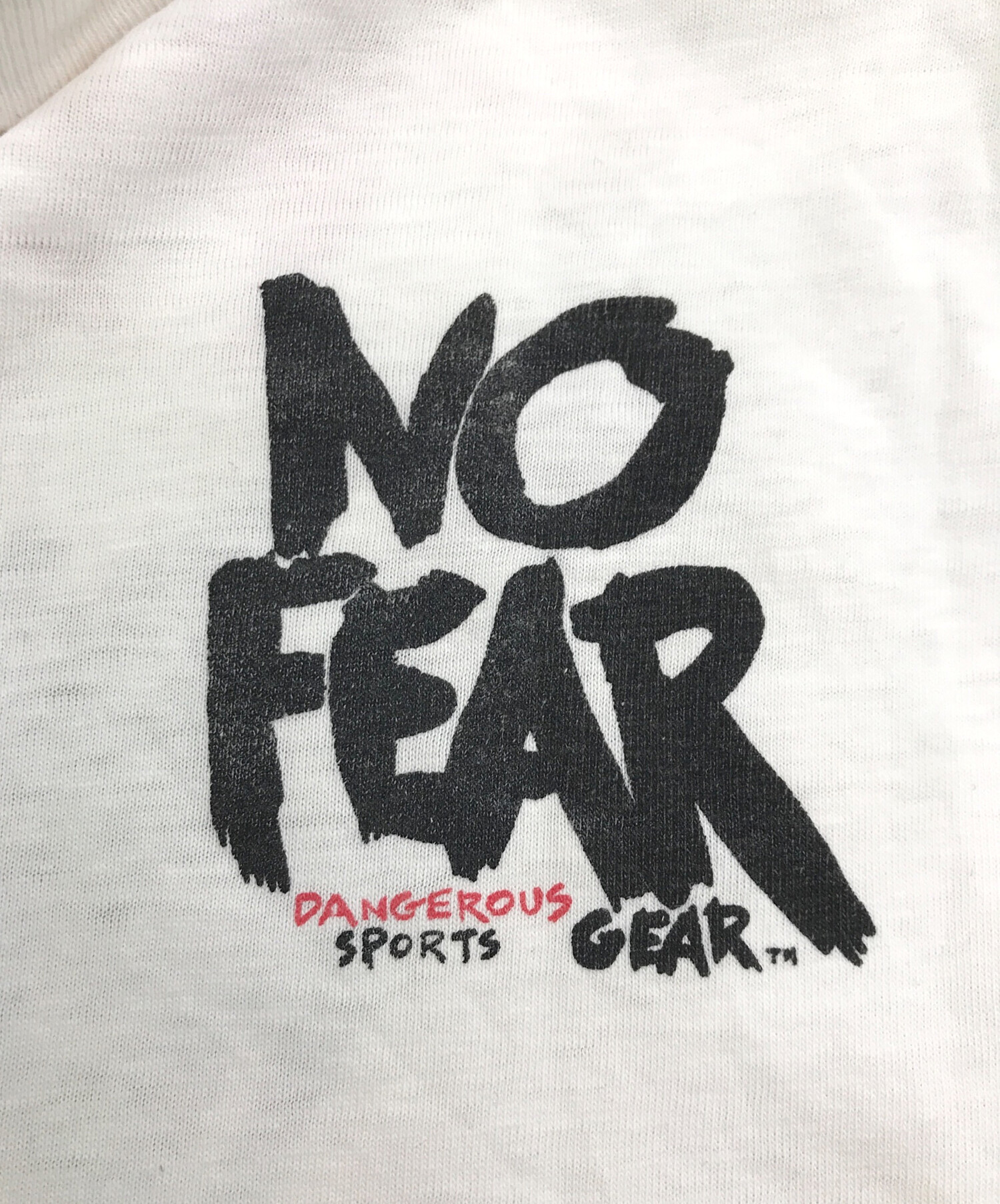 中古・古着通販】No Fear (ノーフィア) RACER PRINT TEE ホワイト 