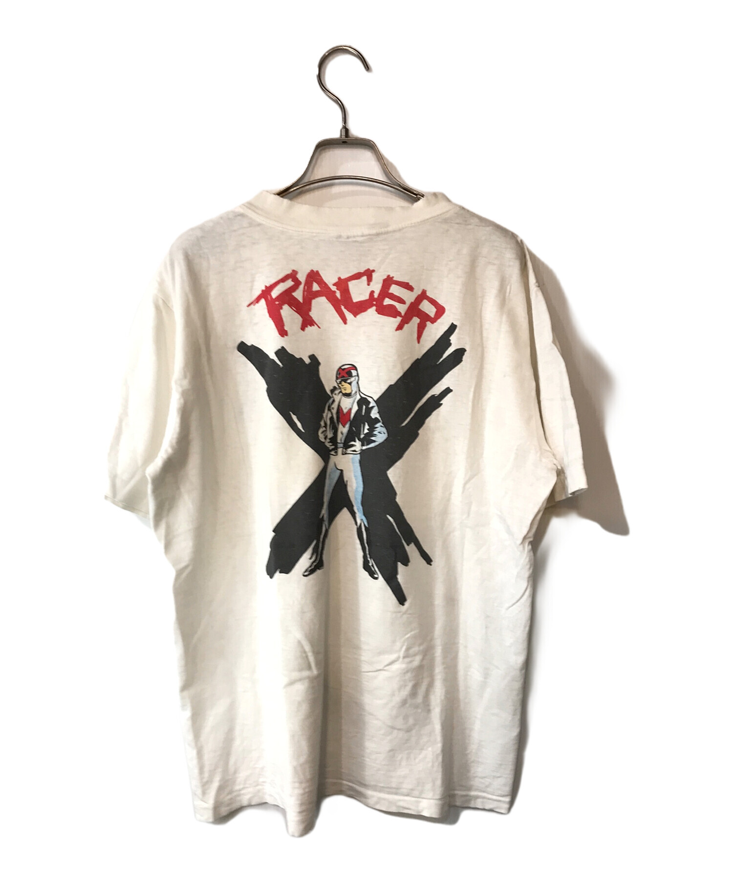 中古・古着通販】No Fear (ノーフィア) RACER PRINT TEE ホワイト