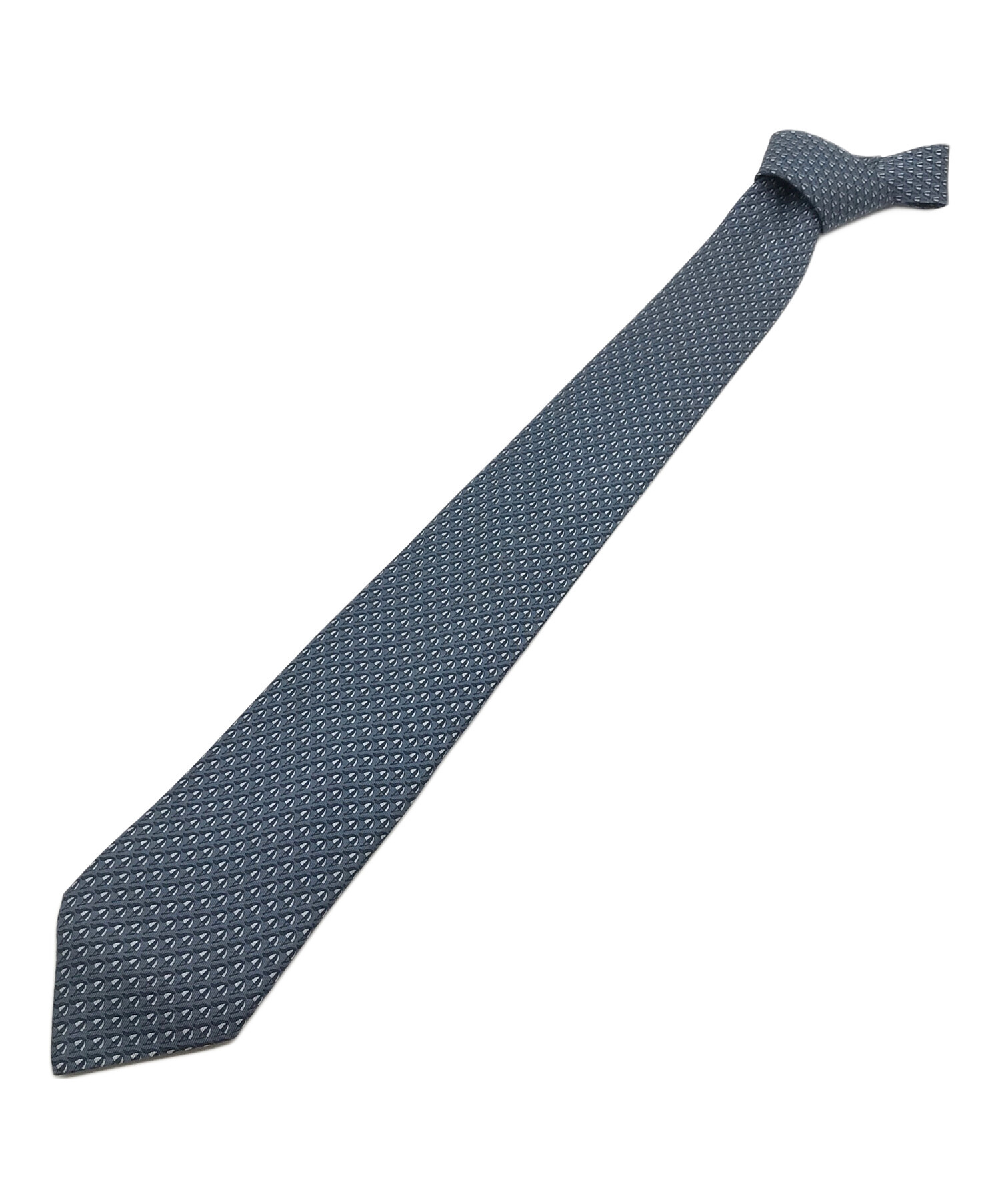 【&Necco 】HERMES CRAVATE THILL ネクタイ 中古・古着通販】HERMES (エルメス) CRAVATE TWILL TIE ブルー サイズ