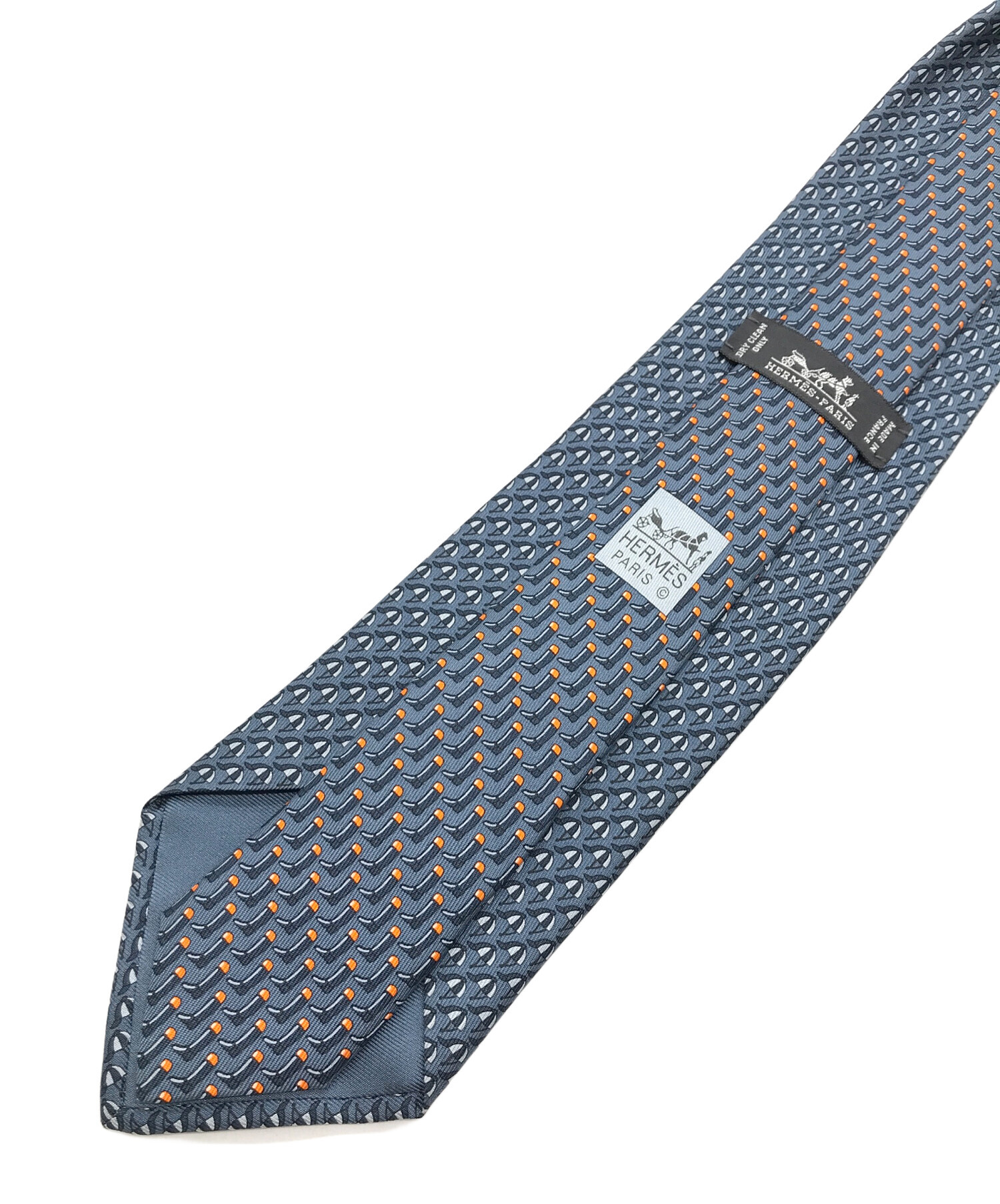 中古・古着通販】HERMES (エルメス) CRAVATE TWILL TIE ブルー サイズ