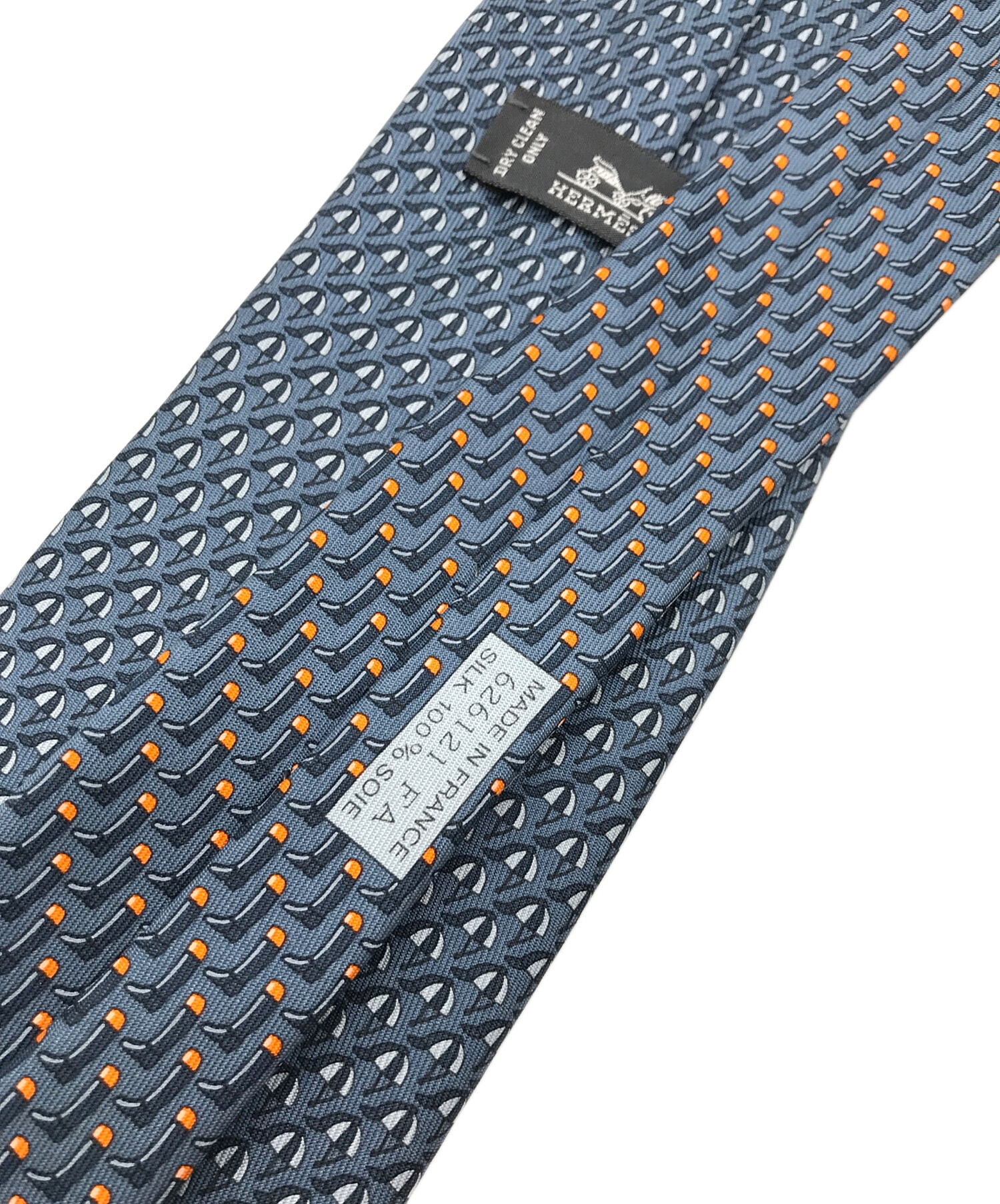中古・古着通販】HERMES (エルメス) CRAVATE TWILL TIE ブルー サイズ