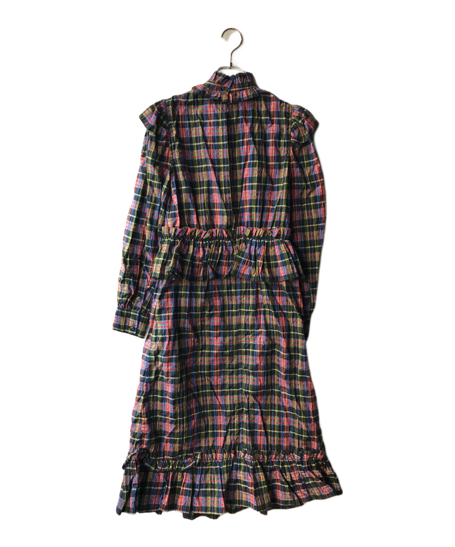 中古・古着通販】Ganni (ガニー) フリルデザインラメチェック  