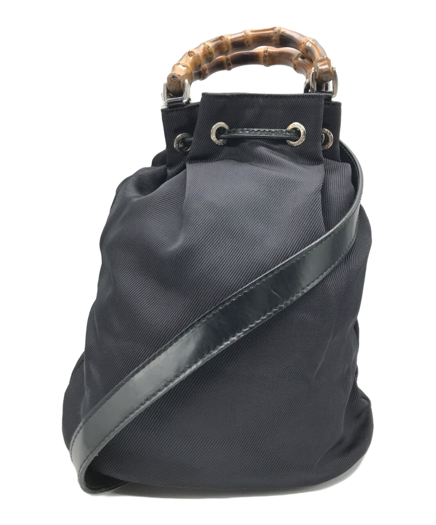 中古・古着通販】GUCCI (グッチ) バンブーハンドル巾着2wayバッグ 