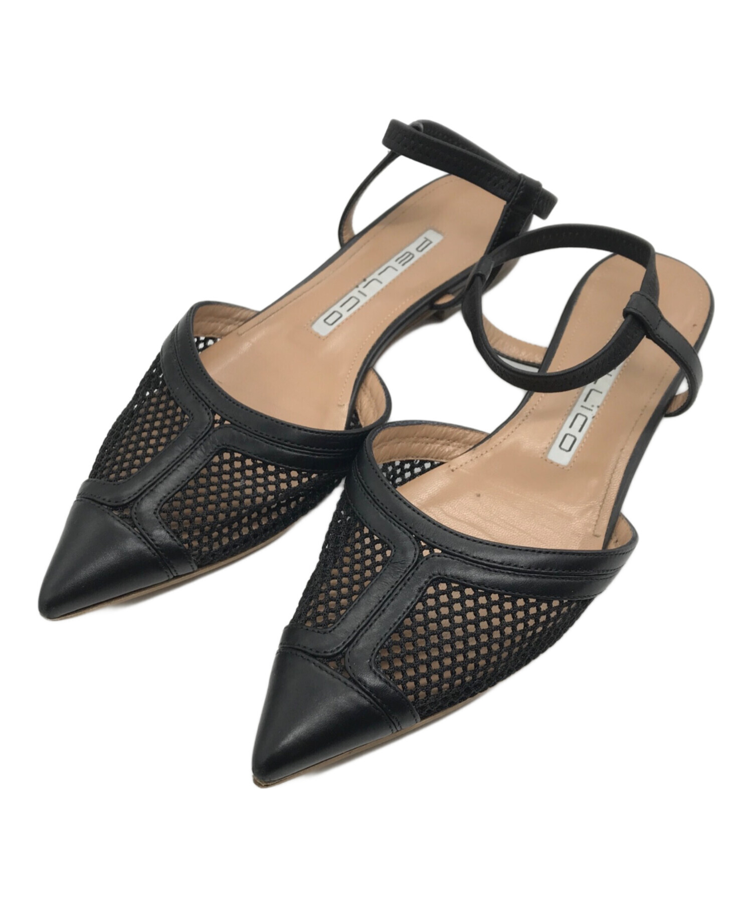 pellico ペリーコ フラットシューズ ブラック イタリア製 ブラック