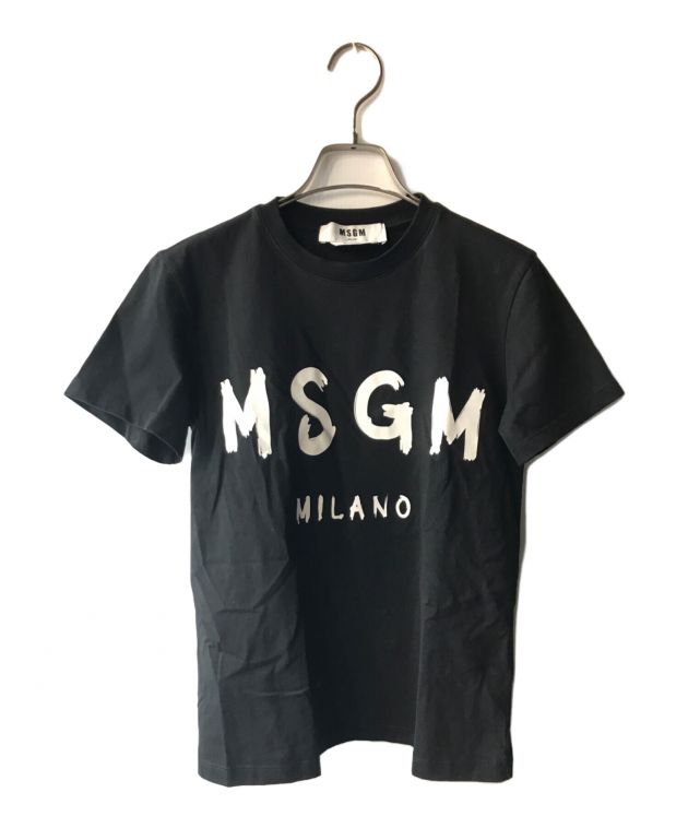 中古・古着通販】MSGM (エムエスジーエム) ロゴプリントTee ブラック