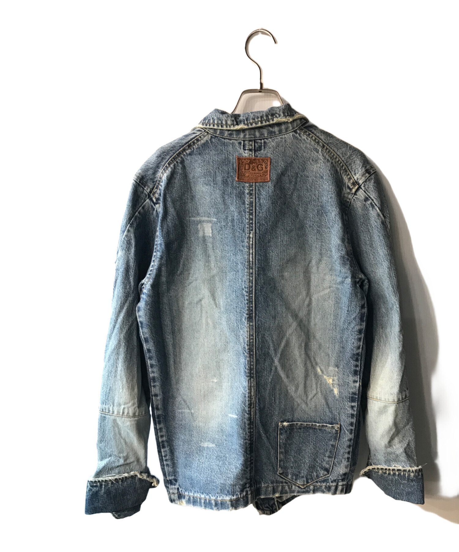 中古・古着通販】D&G (ディーアンドジー) ダメージデニムジャケット 
