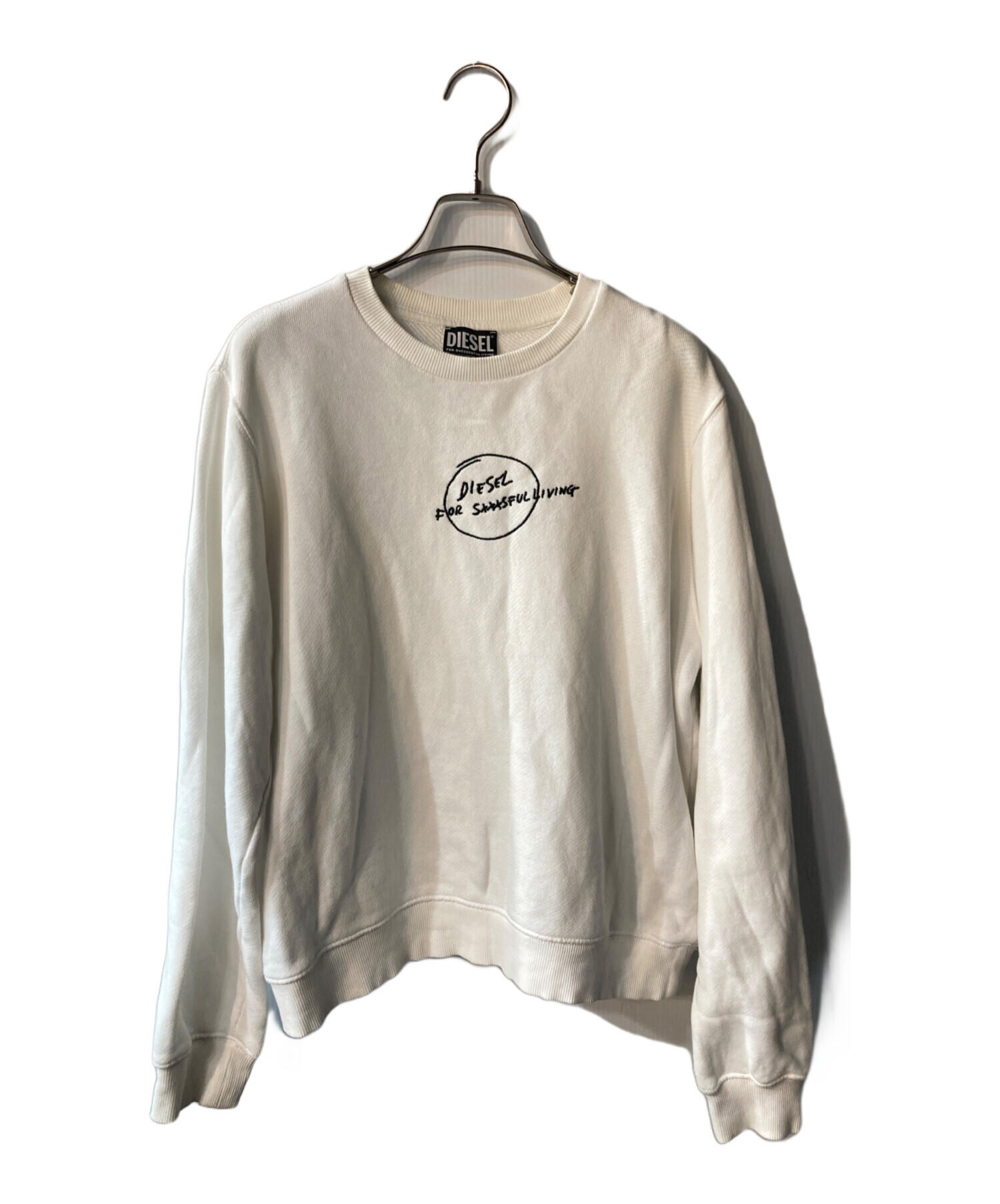 DIESEL ディーゼル スウェット XXL 白 【古着】【中古】（DIESEL  
