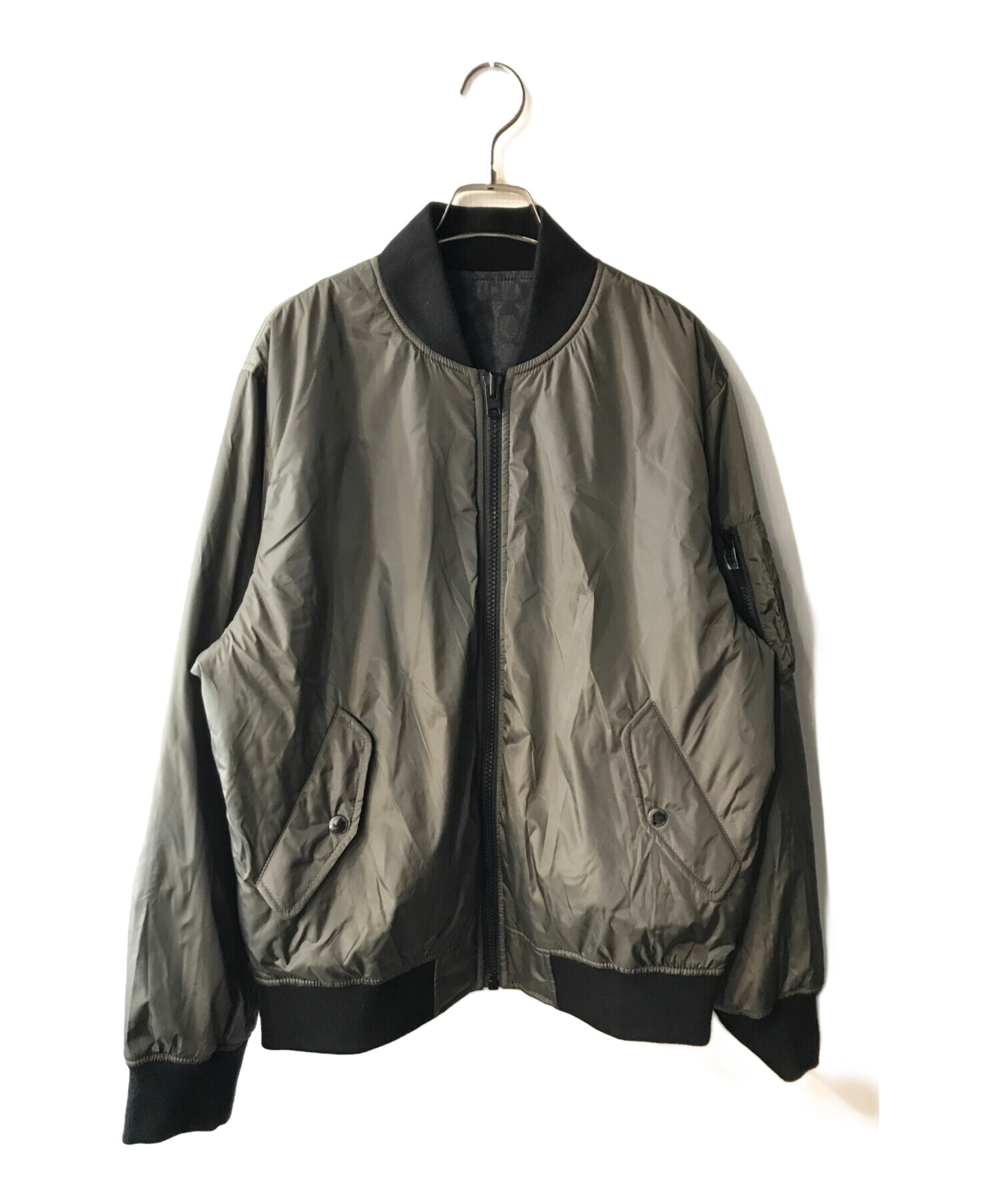 中古・古着通販】COACH (コーチ) リバーシブル MA-1 ジャケット グレー